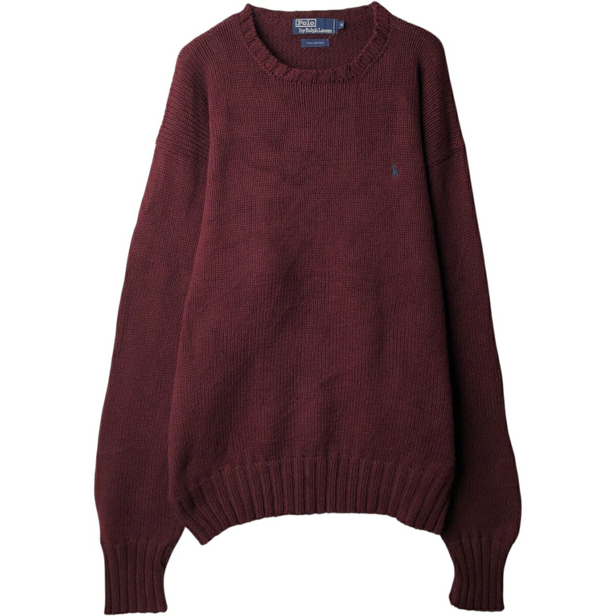 古着 ラルフローレン Ralph Lauren POLO by Ralph Lauren コットンニットセーター メンズXL相当 /eaa637280 【中古】 【260422】 レッド系 秋冬