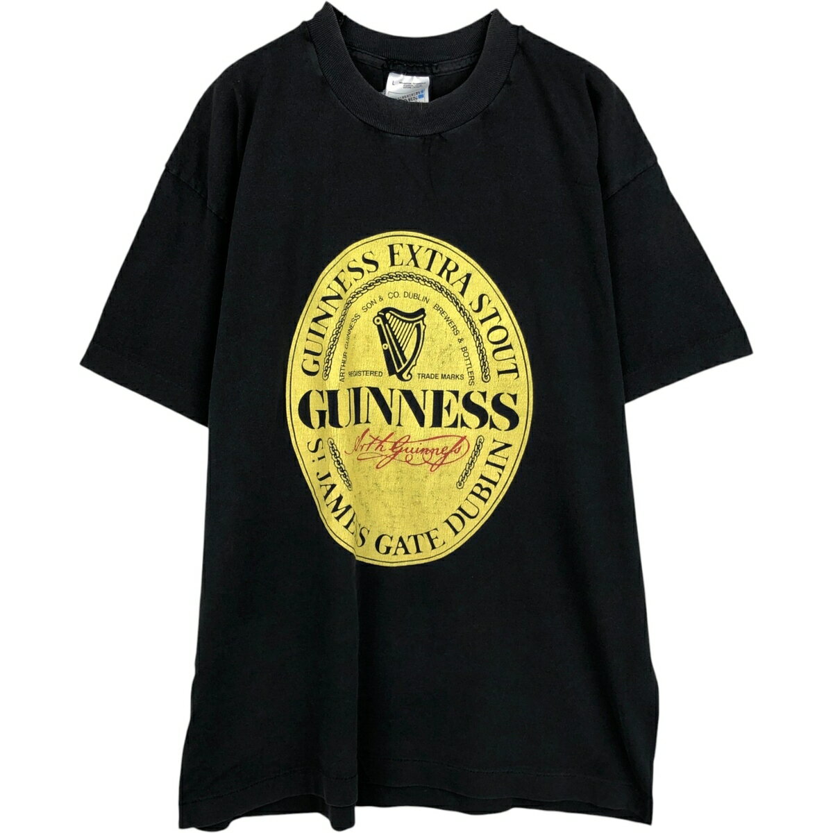 古着 スクリーンスターズ SCREEN STARS FRUIT OF THE ROOM フルーツオブザルーム GUINNES EXTRA STOUT ギネスエクストラスタウト アドバタイジングTシャツ USA製 メンズL相当 ヴィンテージ /eaa637364 【中古】 【260502】