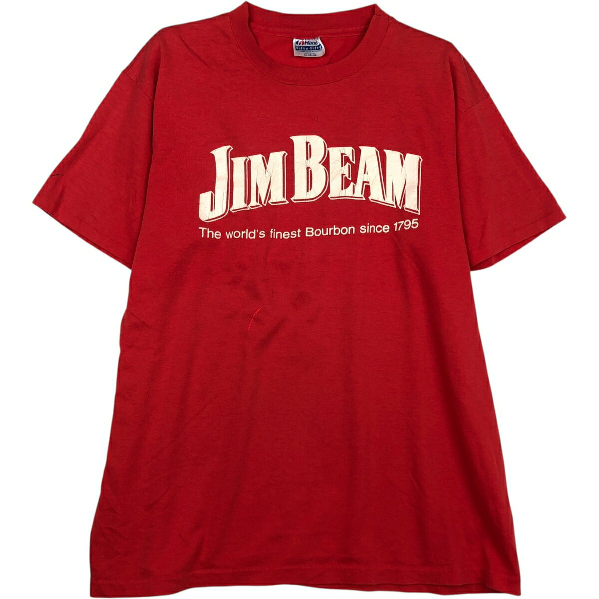 古着 ~90'S ヘインズ Hanes FIFTY-FIFTY COMBED Jim Beam ジムビーム アドバタイジングTシャツ USA製 メンズXL相当 ヴィンテージ /eaa637370  