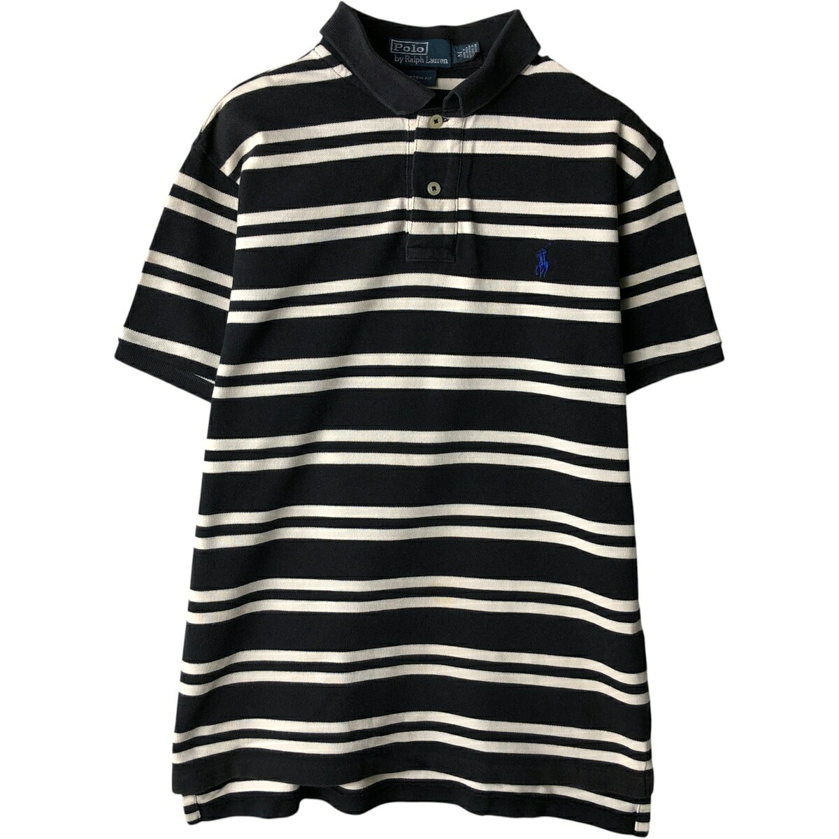 古着 ラルフローレン Ralph Lauren POLO by Ralph Lauren COSTOM FIT 半袖 ボーダー ポロシャツ メンズM相当 /eaa637466  