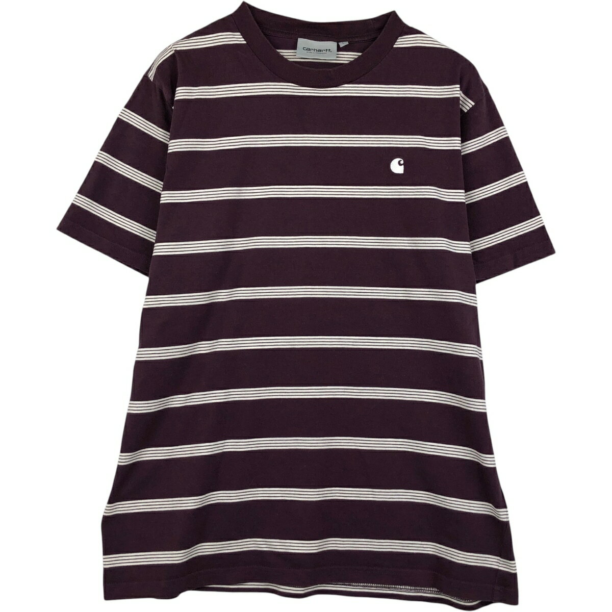 古着 カーハート Carhartt WORK IN PROGRESS 半袖 ボーダーTシャツ メンズL相当 /eaa637532  