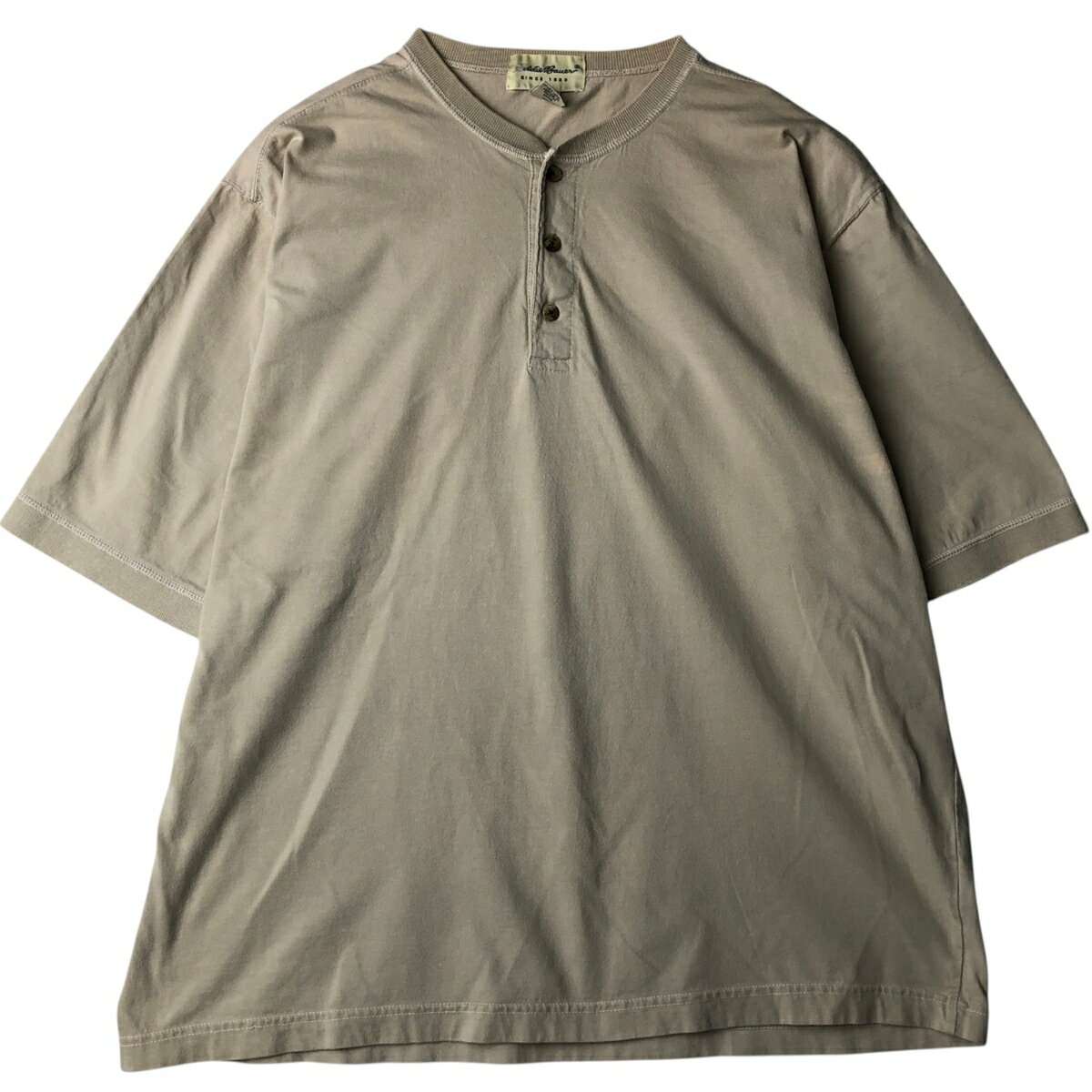 乐天商城 - 古着 エディーバウアー Eddie Bauerヘンリーネック 半袖 Tシャツ メンズXL相当 /eaa637550 【中古】 【260425】