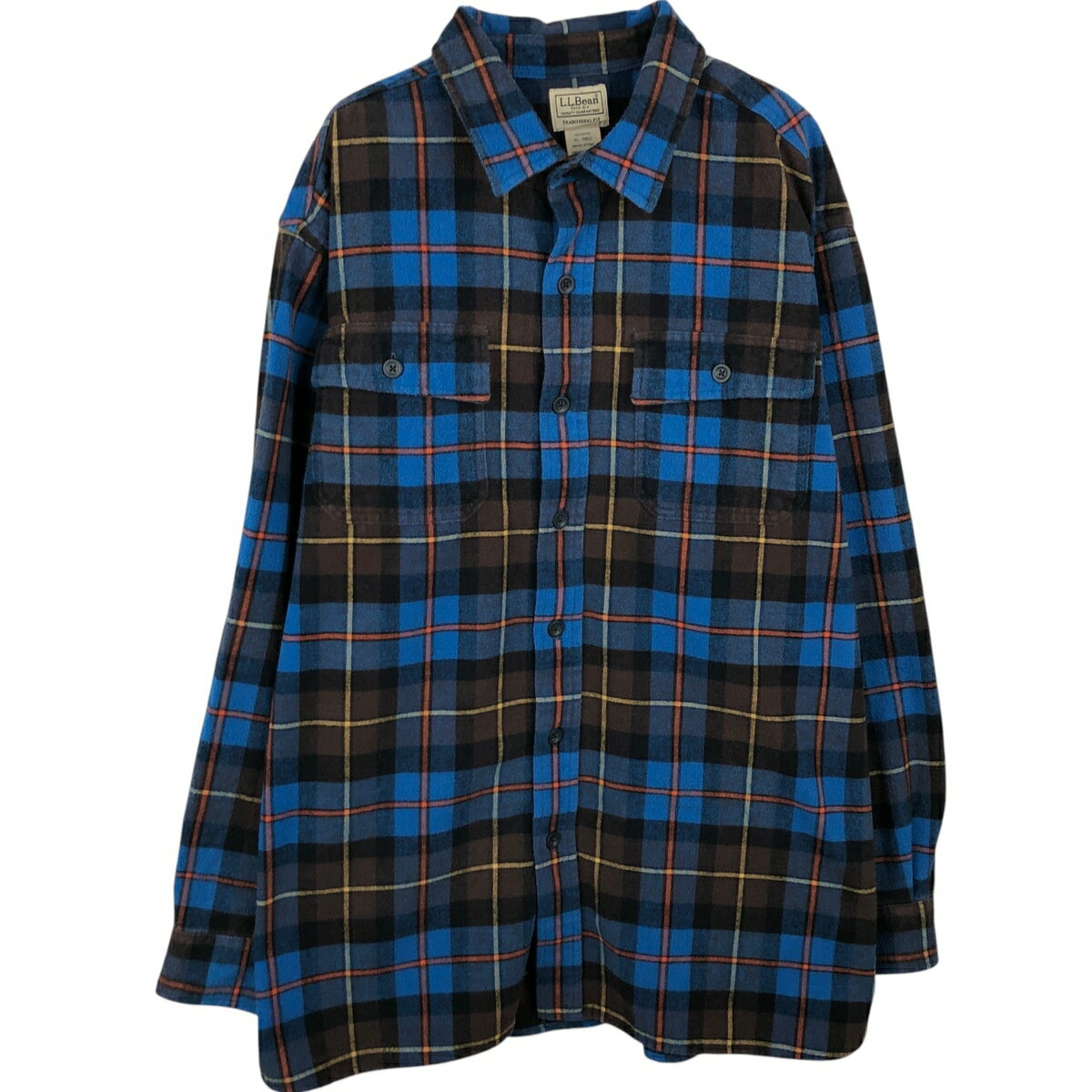 乐天商城 - 古着 90~00'S エルエルビーン L.L.Bean TRADITIONAL FIT 長袖 フランネルチェックシャツ メンズXL相当 ヴィンテージ /eaa637651 【中古】 【260424】