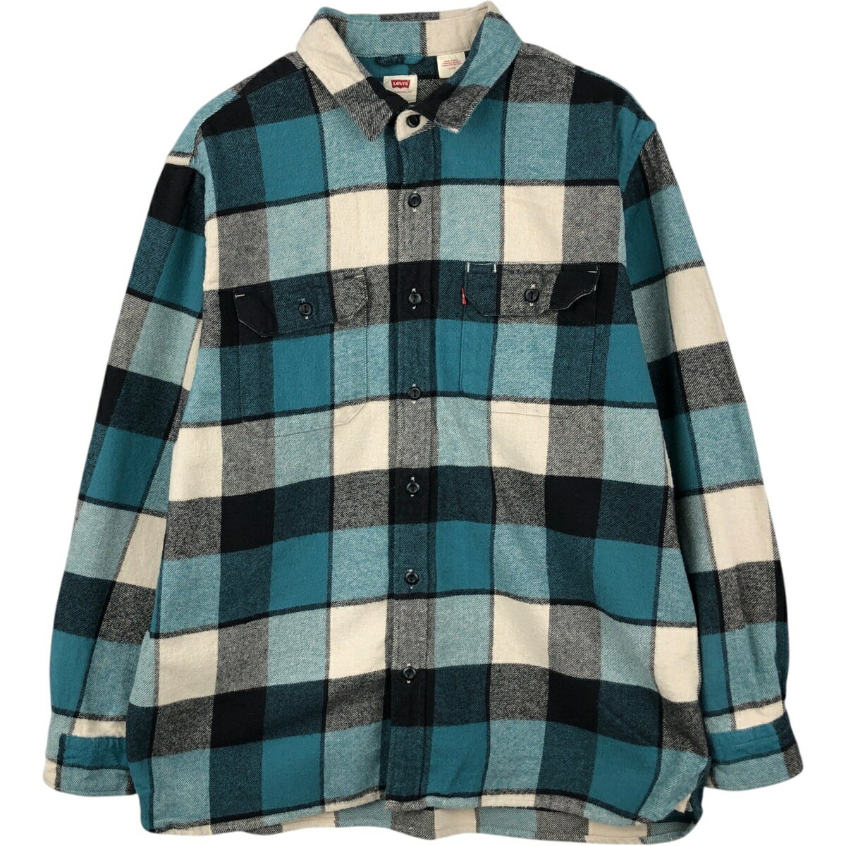 古着 リーバイス Levi's RELAXED 長袖 フランネルチェックシャツ メンズL相当 /eaa637666 【中古】 【260426】
