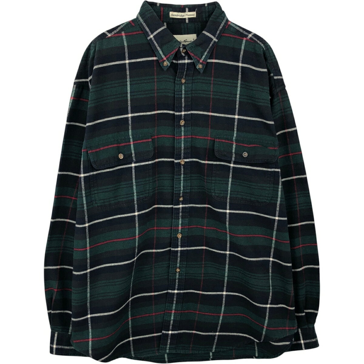 古着 90'S エディーバウアー Eddie Bauer Bainbridge Flannel 長袖 ボタンダウン フランネルチェックシャツ メンズXL相当 ヴィンテージ /eaa637697 【中古】 【260424】