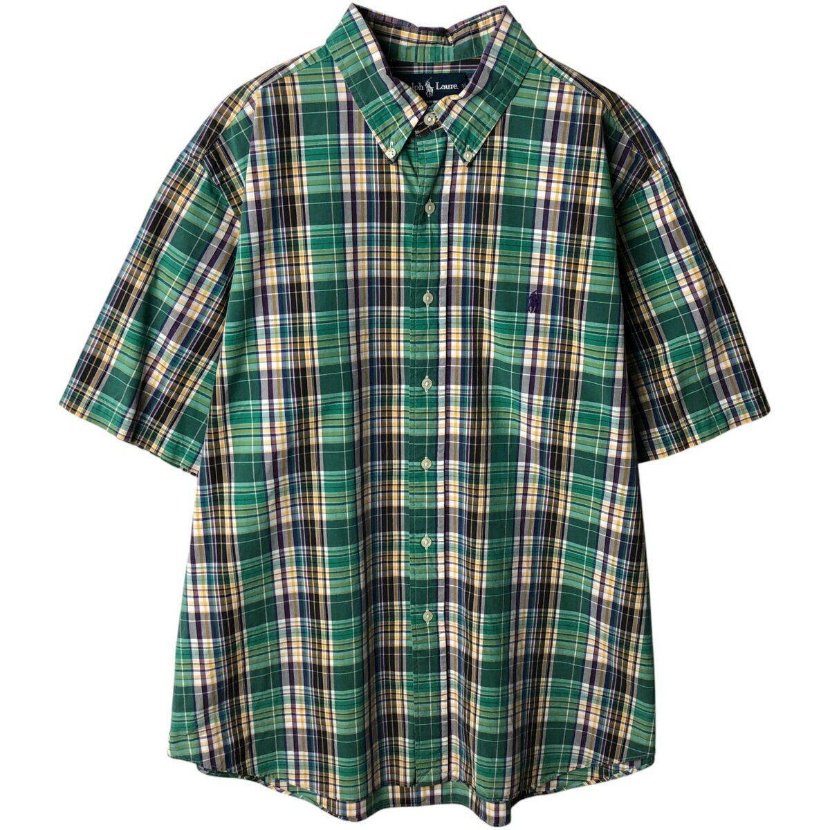 古着 ラルフローレン Ralph Lauren POLO RALPH LAUREN CLASSIC FIT 半袖 ボタンダウン チェックシャツ メンズXL相当 /eaa637721 【中古】 【260426】
