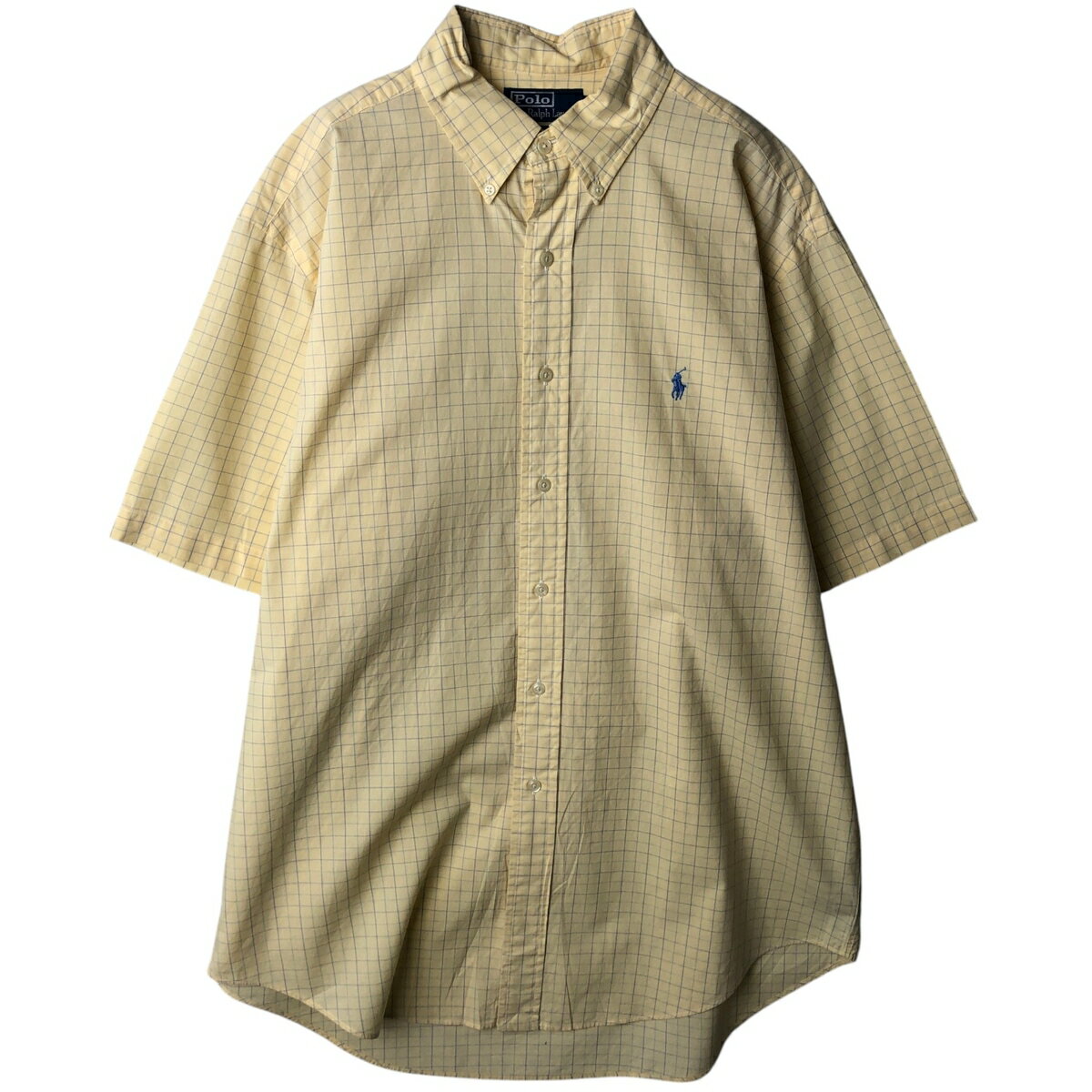 古着 ラルフローレン Ralph Lauren POLO by Ralph Lauren YARMOUTH 半袖 ボタンダウン チェックシャツ メンズL相当 /eaa637740 【中古】 【260426】