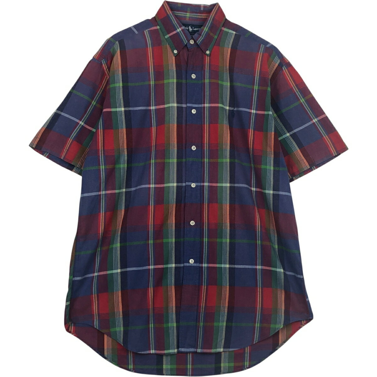 Rakuten - 古着 ラルフローレン Ralph Lauren BLAKE 半袖 ボタンダウン チェックシャツ メンズM相当 /eaa637742 【中古】 【260424】