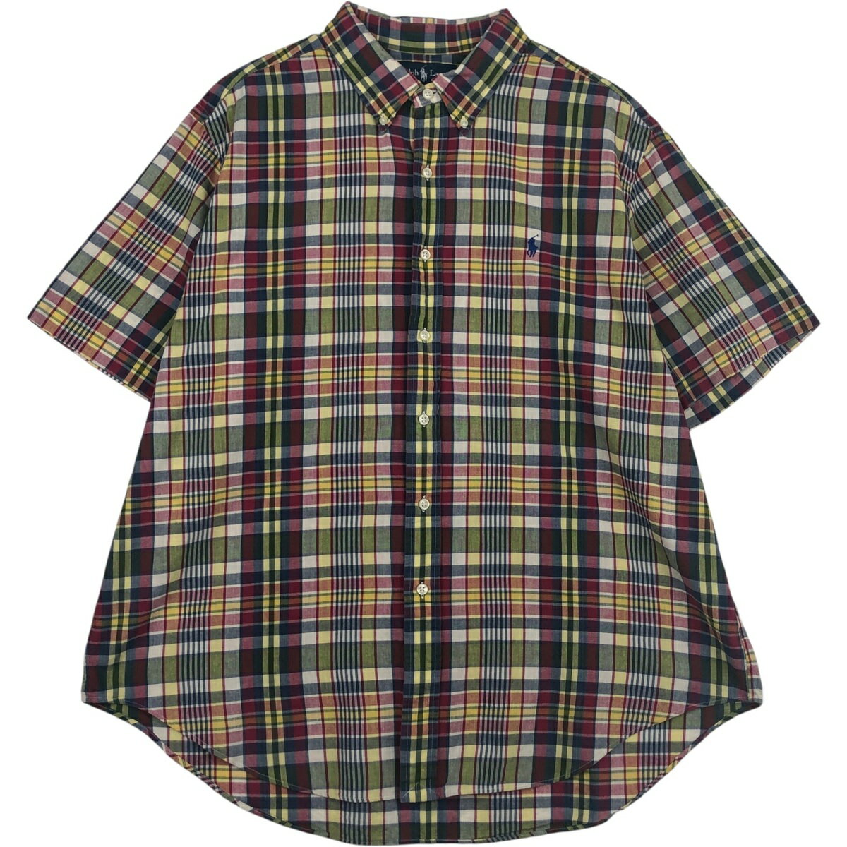 Rakuten - 古着 ラルフローレン Ralph Lauren CLASSIC FIT 半袖 ボタンダウン チェックシャツ メンズXXL相当 /eaa637743 【中古】 【260424】