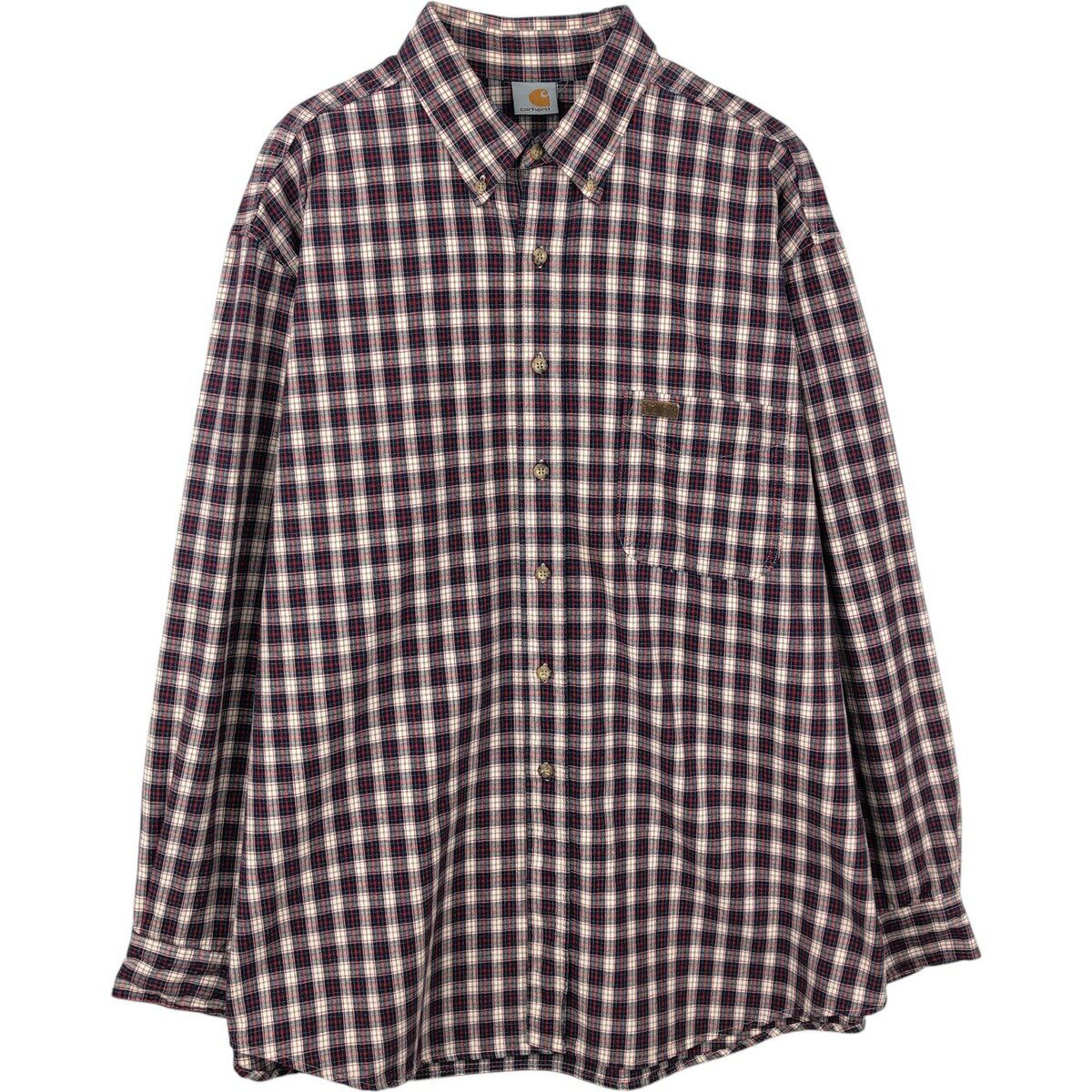 樂天商城 - 古着 カーハート Carhartt チェック柄 長袖 ボタンダウン ワークシャツ メンズXL相当 /eaa637996 【中古】 【260426】
