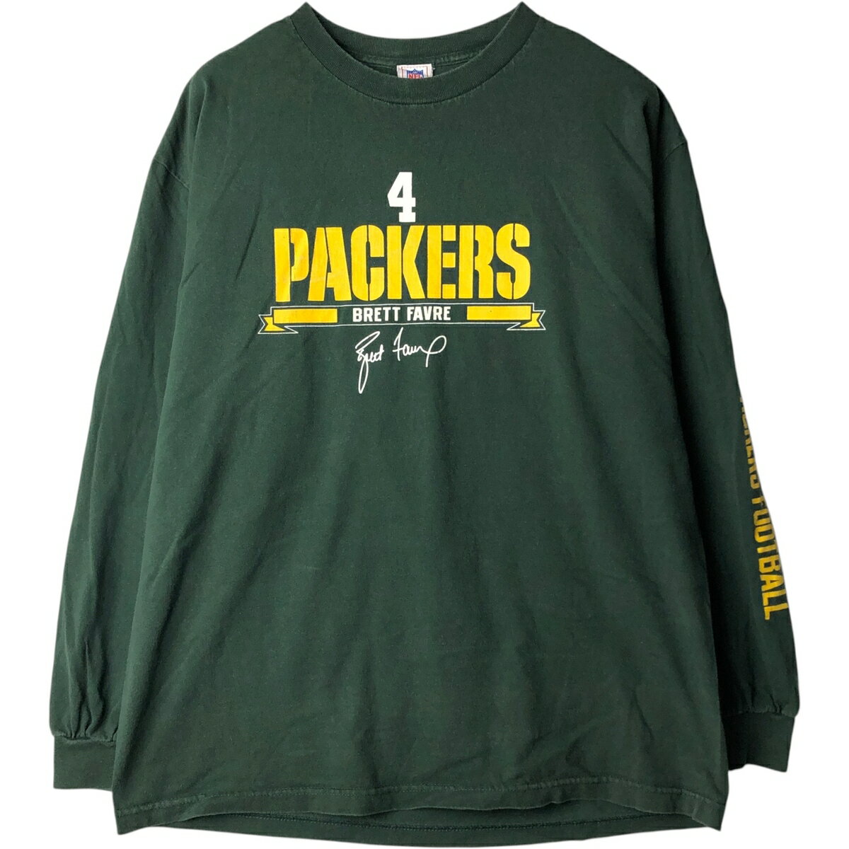 乐天商城 - 古着 NFL GREEN BAY PACKERS グリーンベイパッカーズ ロングTシャツ ロンT メンズXL相当 /eaa638004 【中古】 【260426】 グリーン系 春夏秋