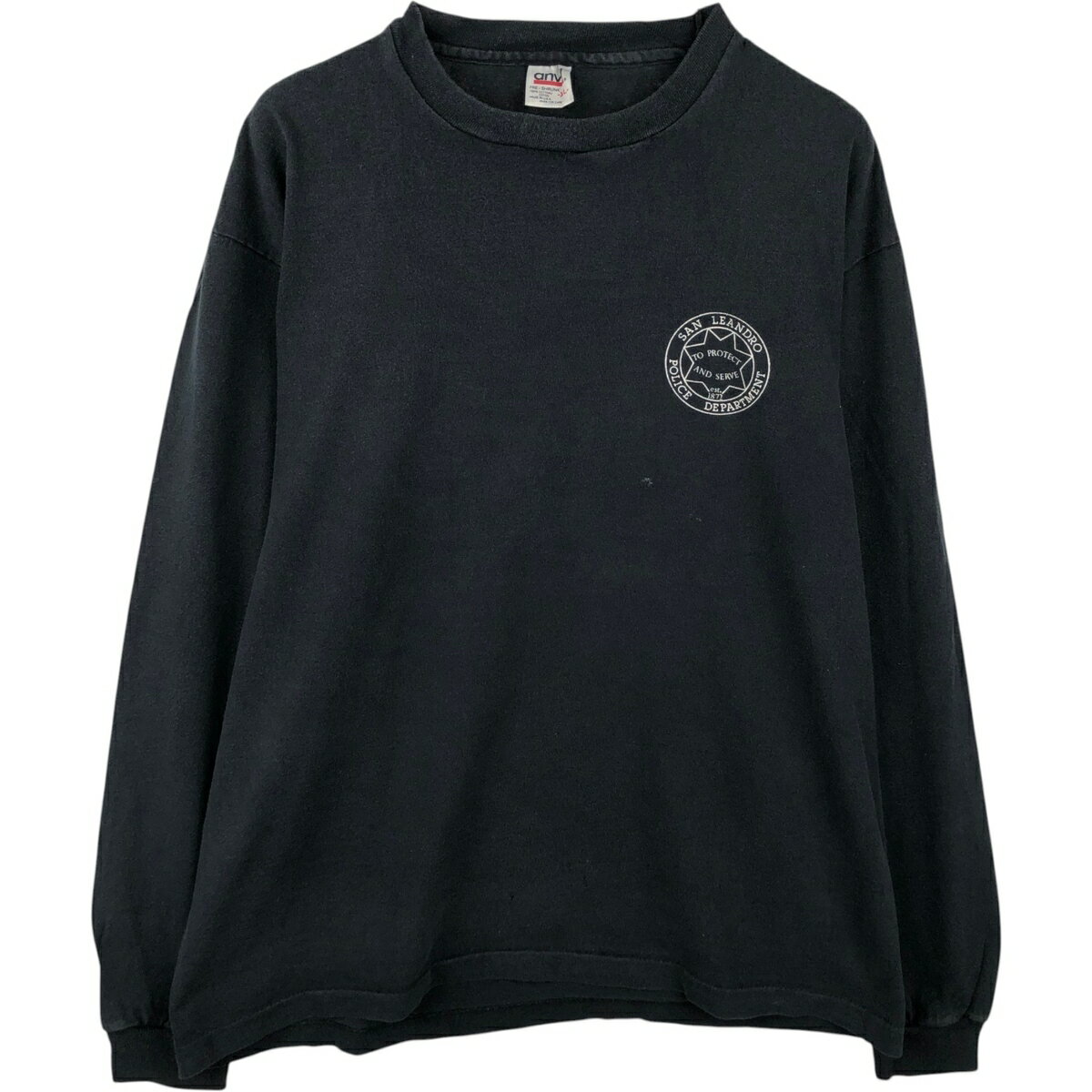 古着 90'S アンビル Anvil ロングTシャツ ロンT USA製 メンズXL相当 ヴィンテージ /eaa638043 【中古】 【260424】 ブラック系 春夏秋