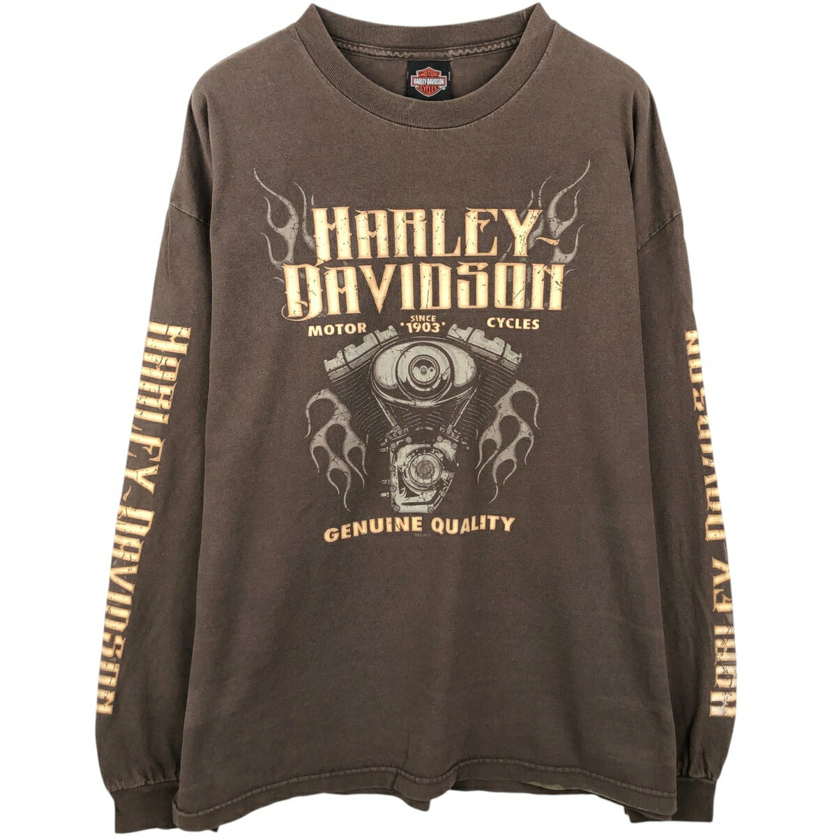USA製 HARLEY DAVIDSON ハーレーダビッドソン 長袖Ｔシャツ 大きいサイズ ブラウン(レディース 3W)中古 古着 X3935 楽天市場】ハーレーダビッドソン Tシャツ（カラーブラウン）の通販