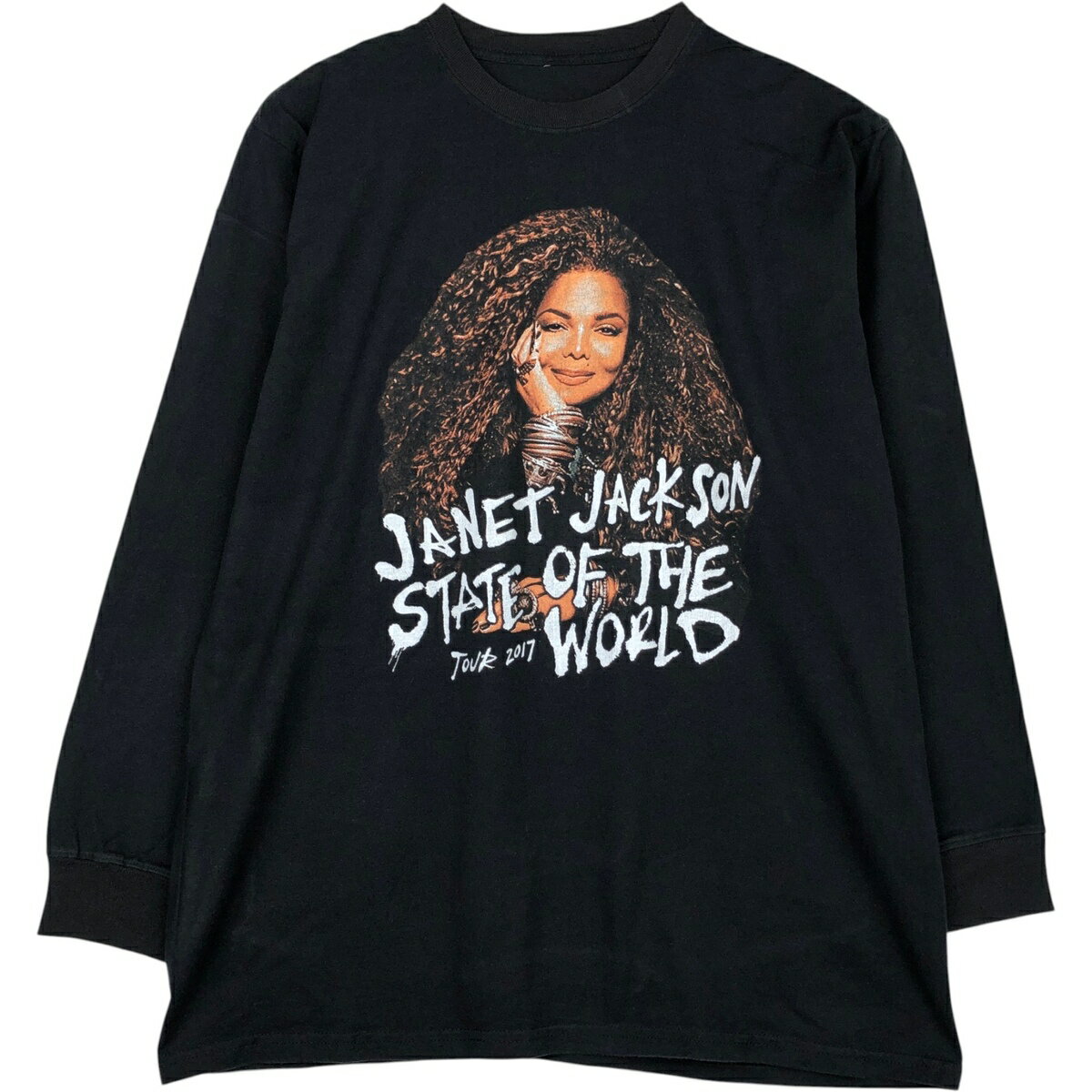 古着 JANET JACKSON ジャネットジャクソン ロングTシャツ ロンT メンズL相当 /eaa638107 【中古】 【260425】 ブラック系 春夏秋
