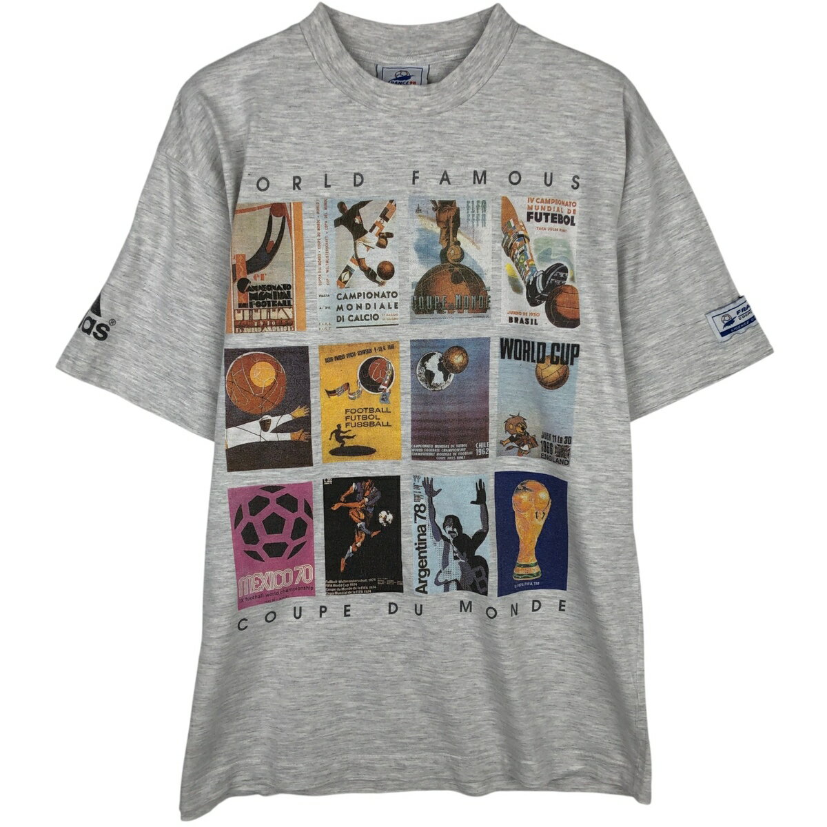 古着 90'S アディダス adidas FIFA WORLD CUP 1998 スポーツプリントT ...