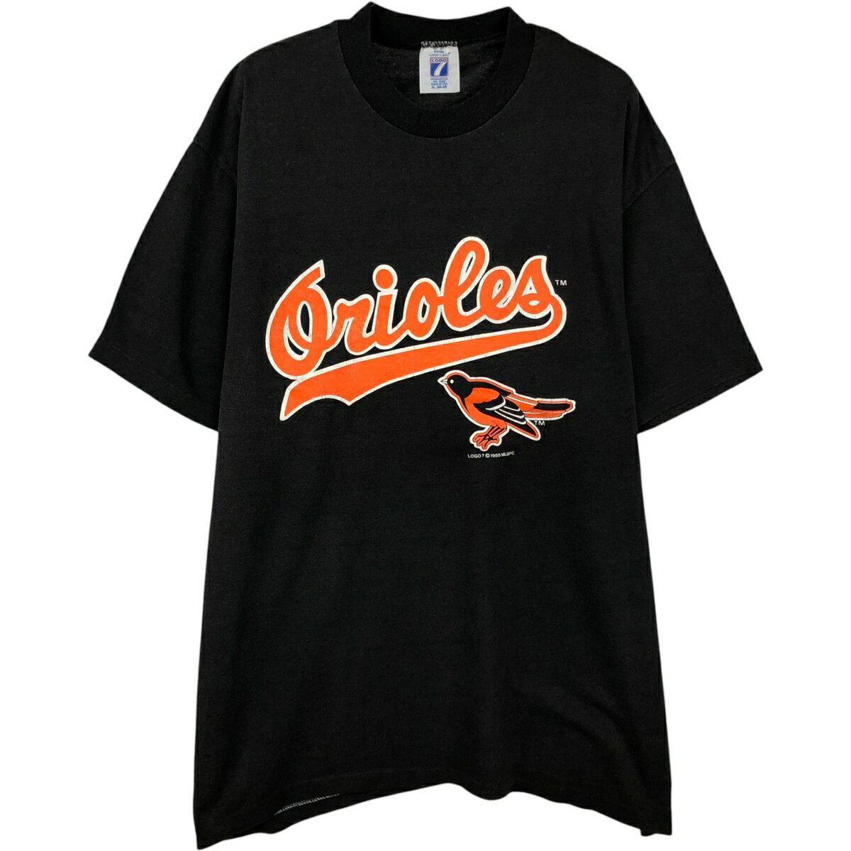 樂天商城 - 古着 80'S ロゴセブン LOGO 7 MLB BALTIMORE ORIOLES ボルチモアオリオールズ ロゴプリントTシャツ USA製 メンズXL相当 ヴィンテージ /eaa638881 【中古】 【260430】