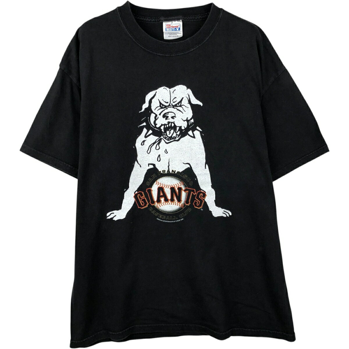 Rakuten - 古着 00'S ヘインズ Hanes BEEFY-T MLB SAN FRANCISCO GIANTS サンフランシスコジャイアンツスポーツプリントTシャツ メンズL相当 /eaa638888 【中古】 【260429】