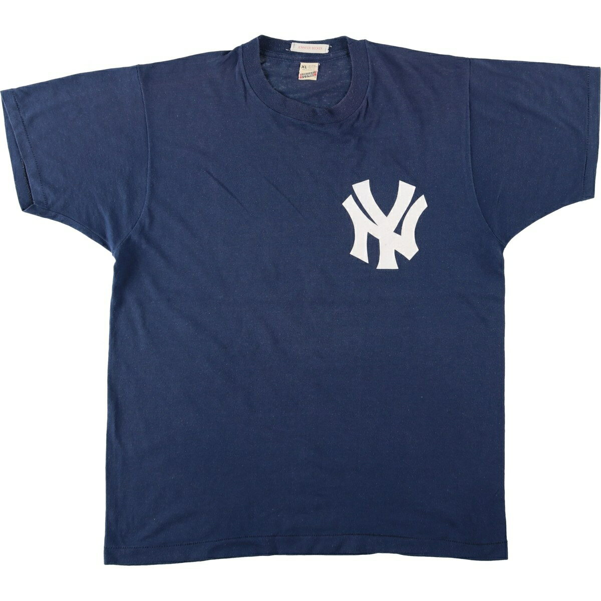 古着 90'S スクリーンスターズ SCREEN STARS MLB NEW YORK YANKEES ニューヨークヤンキース Don Mattingly ドン マッティングリー スポーツプリントTシャツ USA製 メンズXL相当 ヴィンテージ/eaa639004  