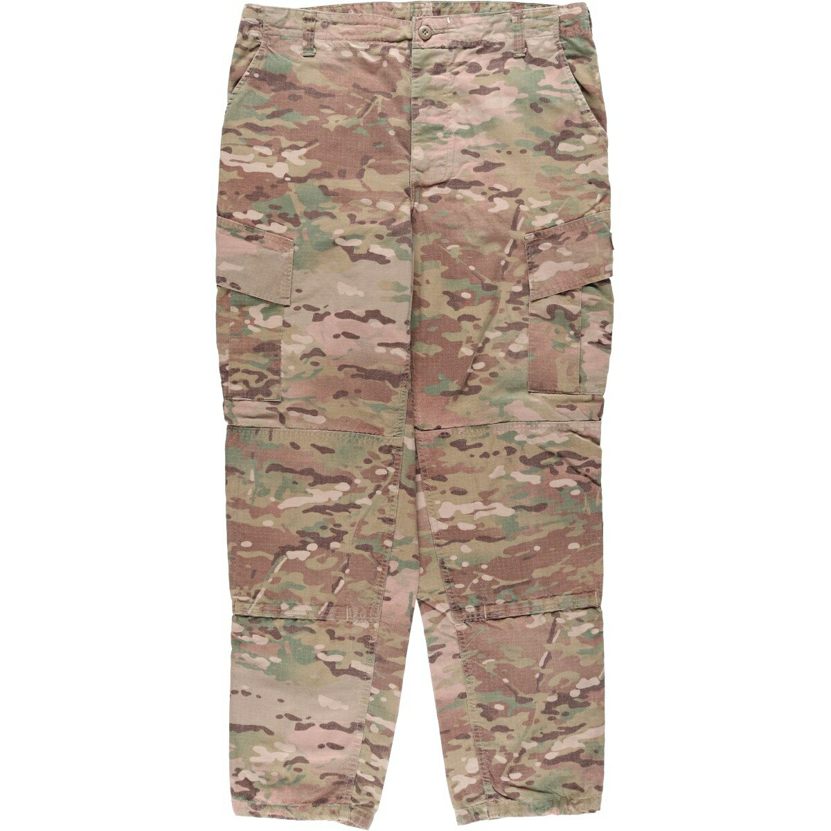 古着 米軍実品 迷彩柄 マルチカムカモ リップストップ ミリタリー カーゴパンツ コンバットパンツ USA製 LARGE-REGULAR メンズw39相当 /eaa639181 【中古】 【260509】