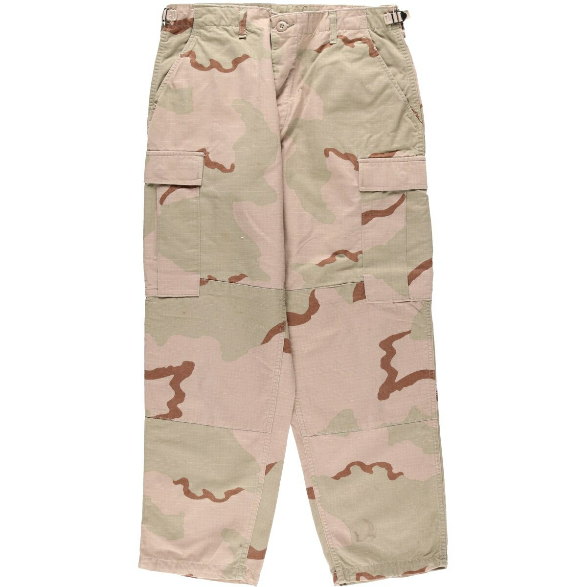 古着 90'S 米軍実品 迷彩柄 3C デザートカモ リップストップ ミリタリー カーゴパンツ コンバットパンツ USA製 MEDIUM-SHORT メンズw33相当 ヴィンテージ /eaa639187 【中古】 【260509】