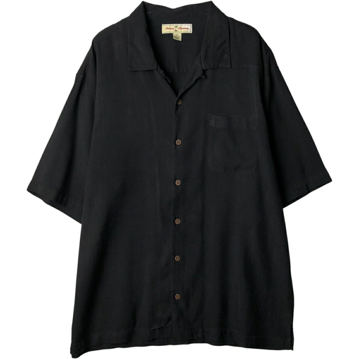 乐天商城 - 古着 トミーバハマ TOMMY BAHAMA 半袖 オープンカラー シルクシャツ ボックスシャツ メンズXL相当 /eaa639305 【中古】 【260501】