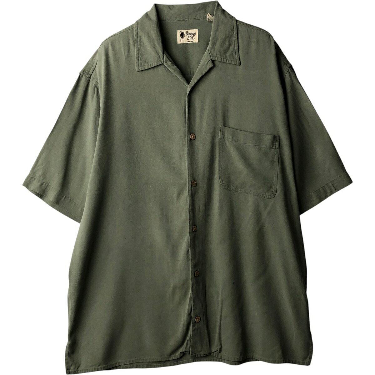 Rakuten - 古着 Vintage Silk 半袖 オープンカラー シルクシャツ ボックスシャツ メンズL相当 /eaa639319 【中古】 【260428】