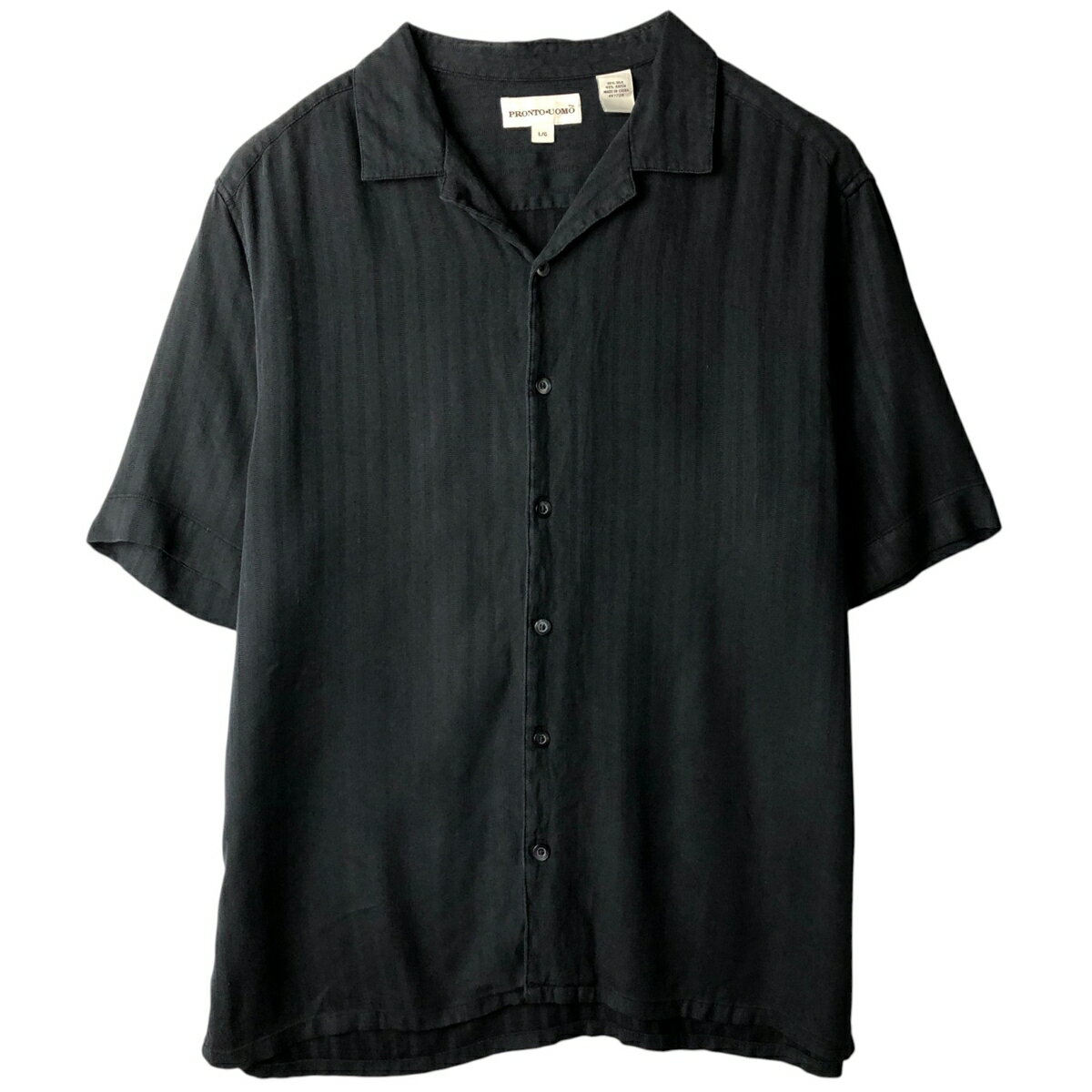 古着 PRONTO UOMO 半袖 オープンカラー レーヨン×シルクシャツ ボックスシャツ メンズL相当 /eaa639324  