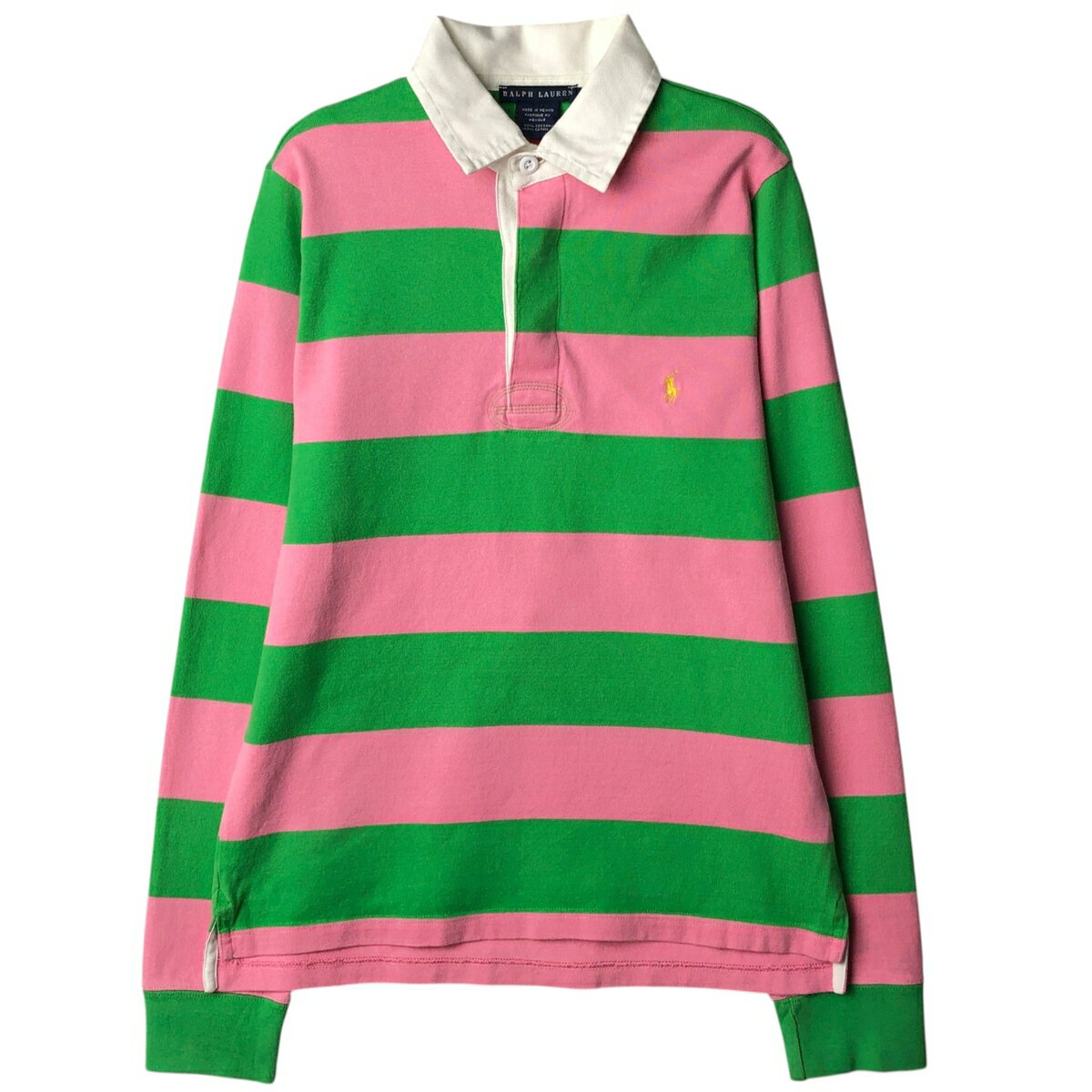 Rakuten - 古着 ラルフローレン Ralph Lauren ボーダー柄 長袖 ラガーシャツ レディースM相当 /eaa639349 【中古】 【260501】 【ADEL/アデル】