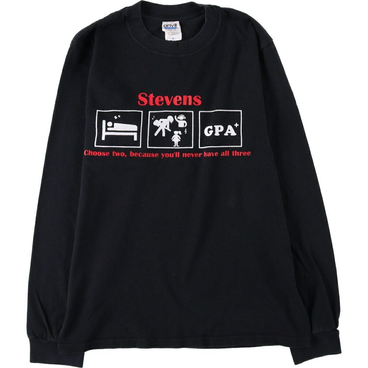 古着 アンビル Anvil ロングTシャツ ロンT レディースS相当 /eaa639351 【中古】 【260503】 【ADEL/アデル】 ブラック系 春夏秋