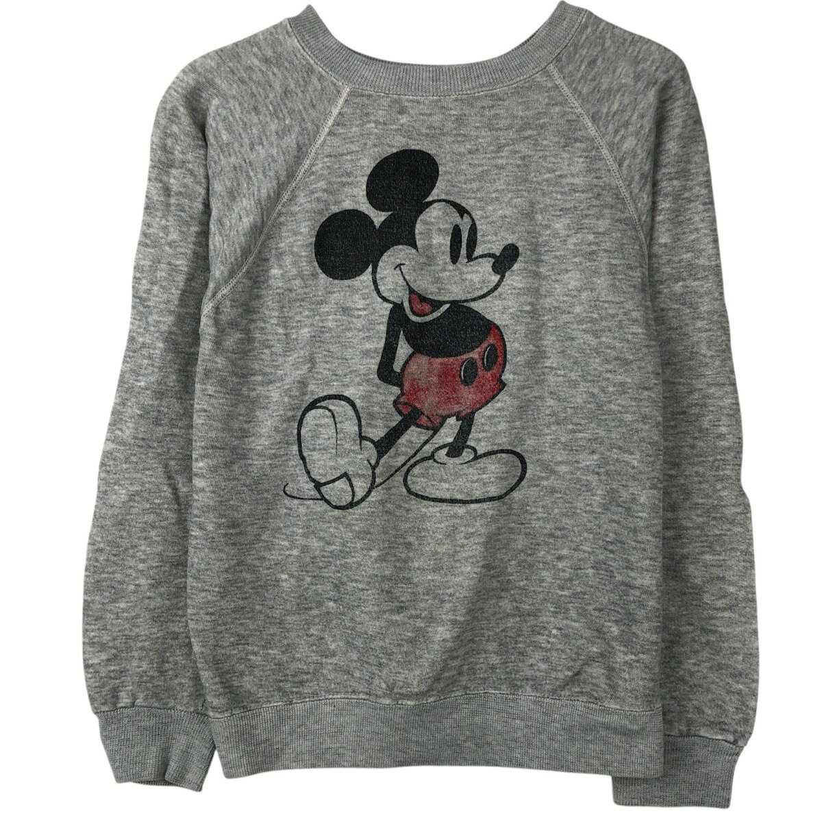 Rakuten - 古着 80'S ディズニー DISNEY MICKEY MOUSE ミッキーマウス クロップド丈 キャラクタースウェットシャツ トレーナー メンズS相当 ヴィンテージ /eaa639377 【中古】 【260501】 【ADEL/アデル】