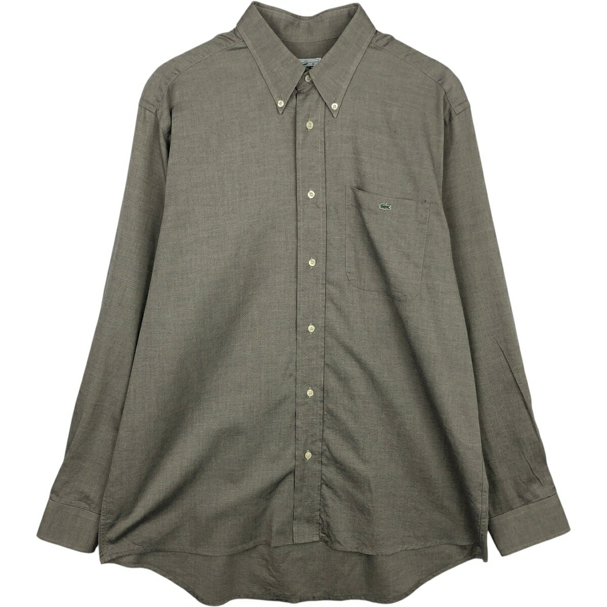 Rakuten - 古着 90'S ラコステ LACOSTE 長袖 ボタンダウンシャツ フランス製 メンズL相当 ヴィンテージ /eaa639977 【中古】 【260502】