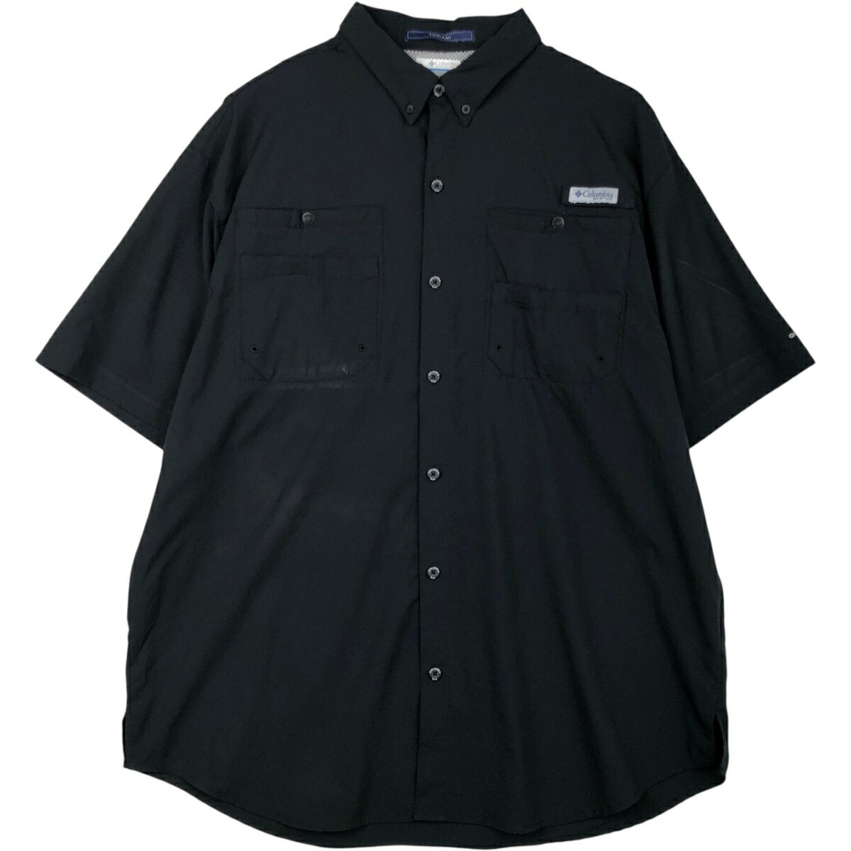 Rakuten - 古着 コロンビア Columbia PFG OMNI-SHADE オムニシェイド ボタンダウン 半袖 フィッシングシャツ メンズXL相当 /eaa639992 【中古】 【260508】 ブラック系 春夏