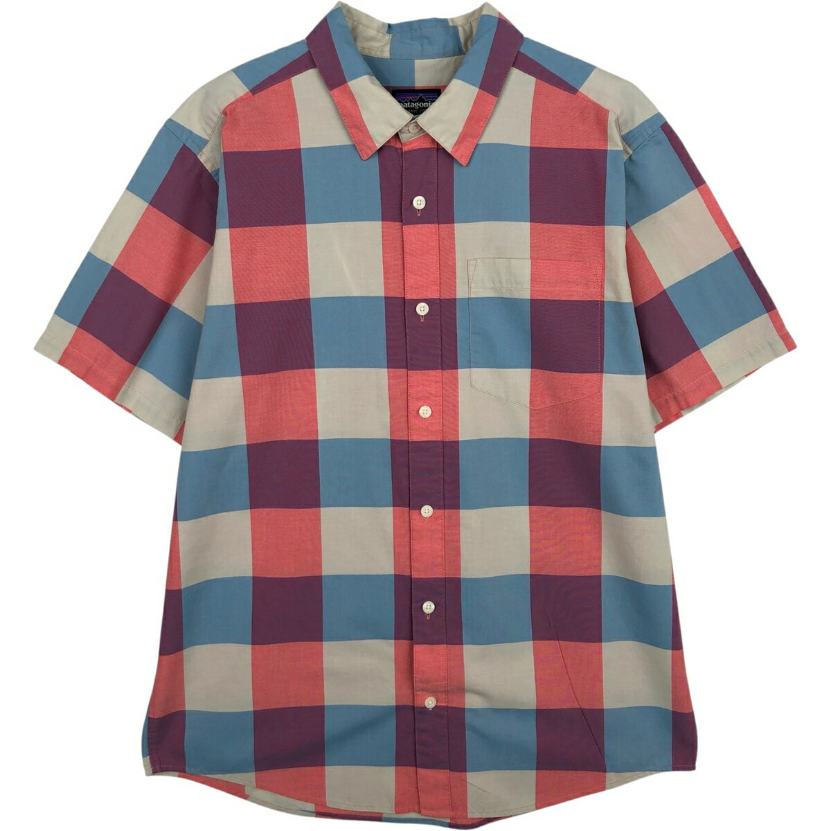 Rakuten - 古着 パタゴニア Patagonia ORGANIC COTTON オーガニックコットン 53962SP15 半袖 コットン チェックシャツ メンズM相当 /eaa640026 【中古】 【260501】
