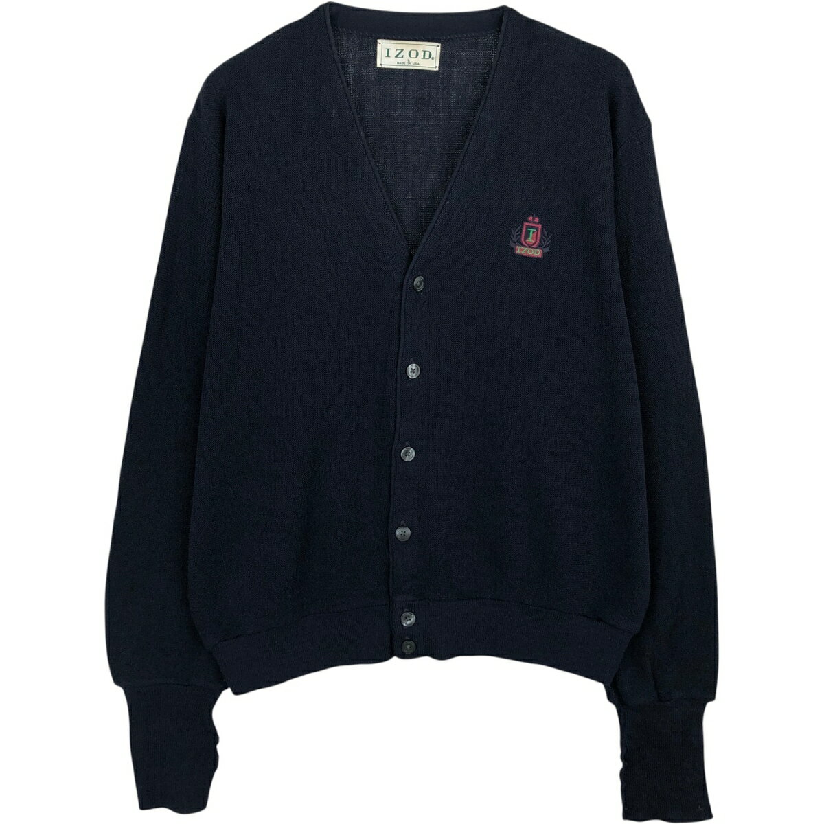 古着 90'S アイゾッド IZOD アクリルニットカーディガン USA製 メンズL相当 ヴィン...