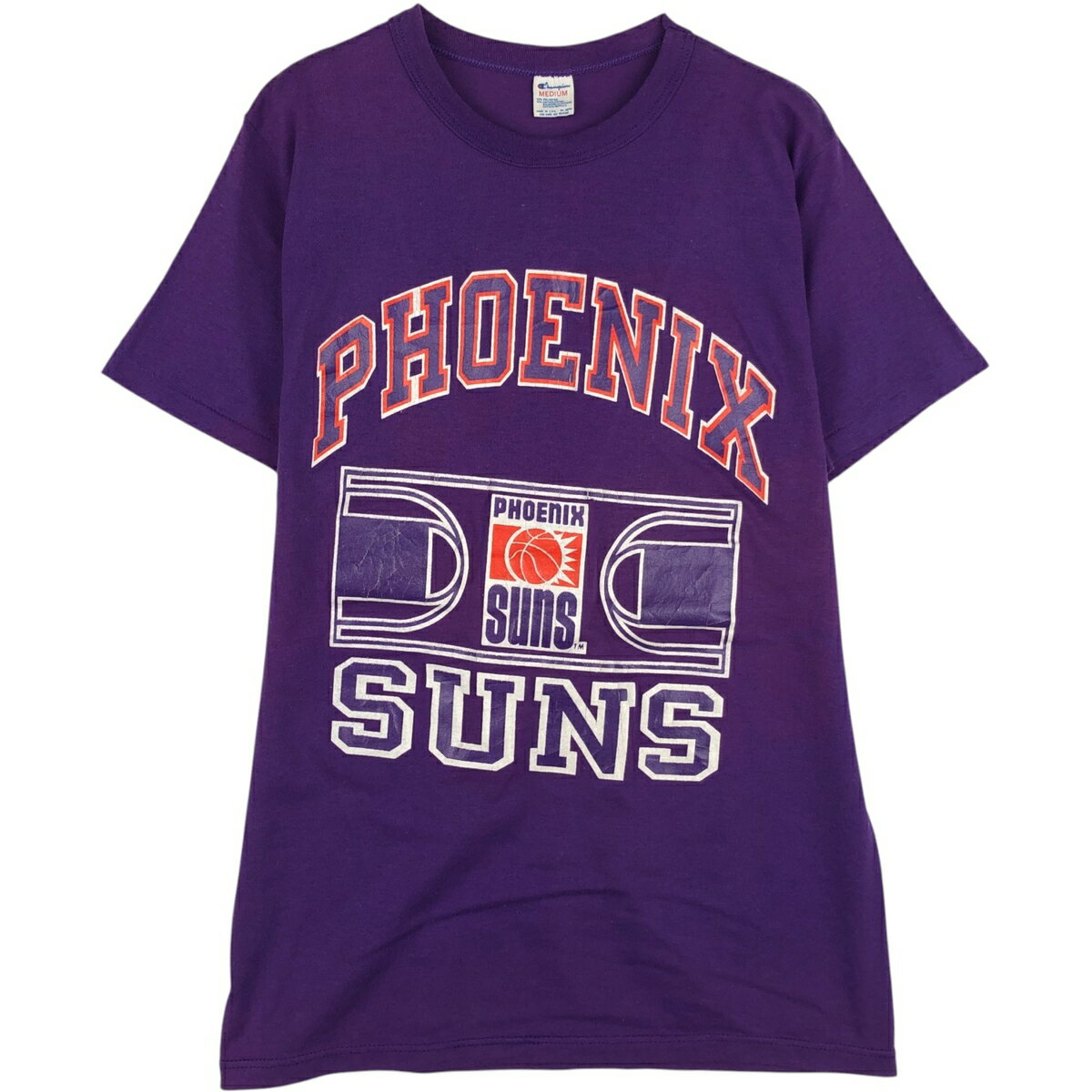 乐天商城 - 古着 80'S NBA PHOENIX SUNS フェニックスサンズ トリコタグ スポーツプリントTシャツ USA製 メンズM相当 ヴィンテージ /eaa640805 【中古】 【260508】 パープル系 春夏秋