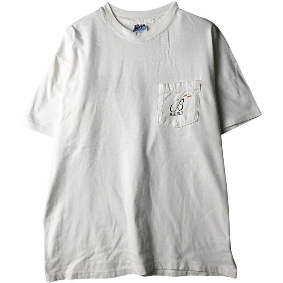 Rakuten - 古着 90'S ヘインズ Hanes Blackstone Restaurant & Brewery アドバタイジングTシャツ USA製 メンズL相当 ヴィンテージ /eaa640845 【中古】 【260508】 ホワイト系 春夏秋