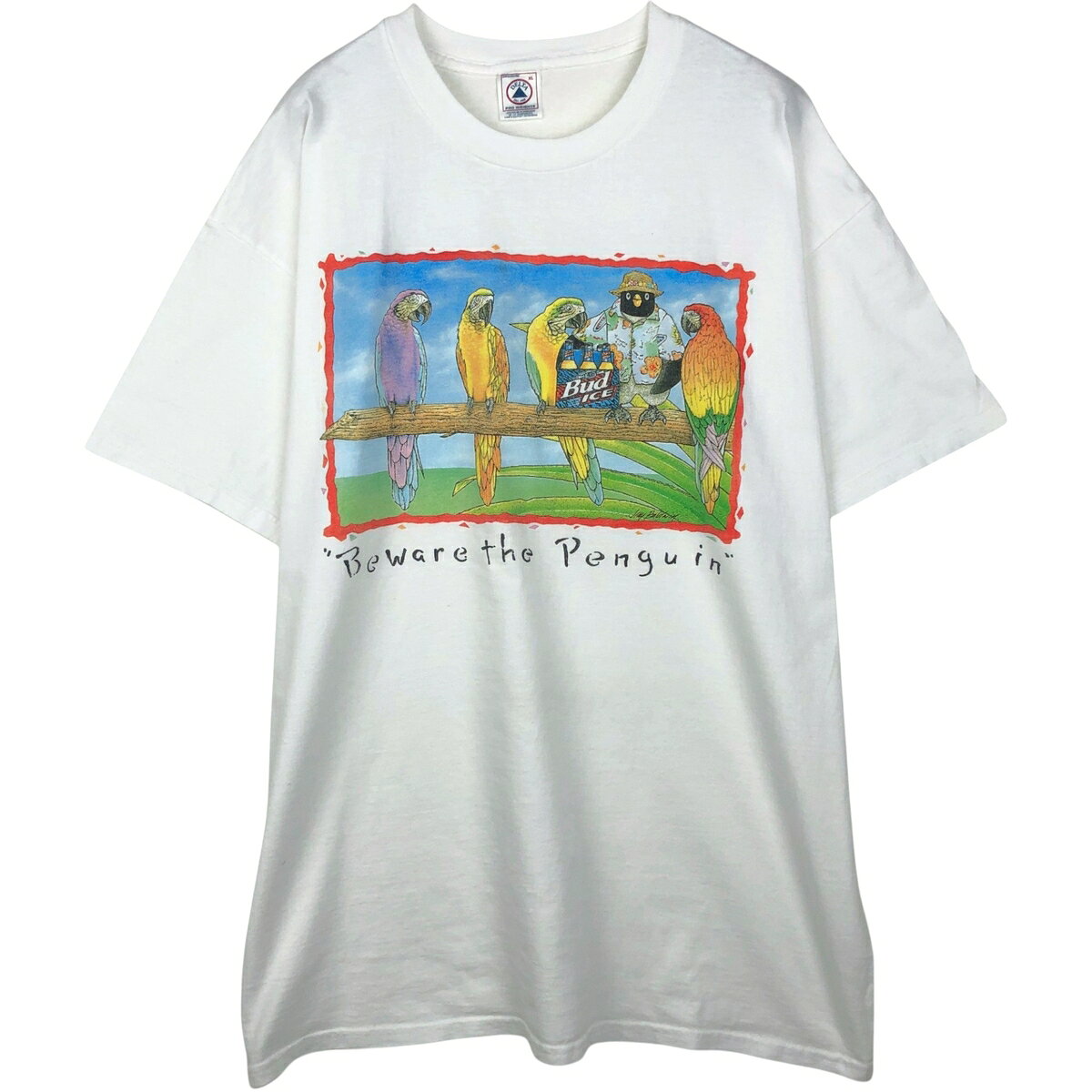 古着 デルタ DELTA JIMMY BUFFETT ジミーバフェット Bud ICE バドアイス アドバタイジングTシャツ メンズXL相当 /eaa640850  