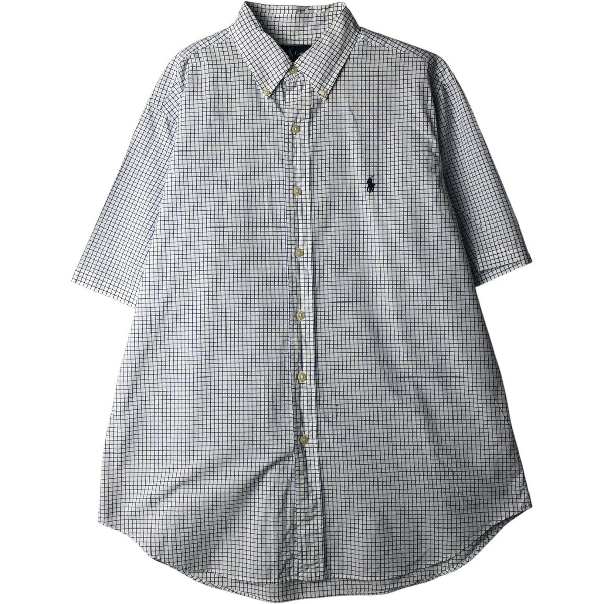 古着 ラルフローレン Ralph Lauren CLASSIC FIT 半袖 ボタンダウン チェックシャツ メンズL相当 /eaa640900 【中古】 【260504】