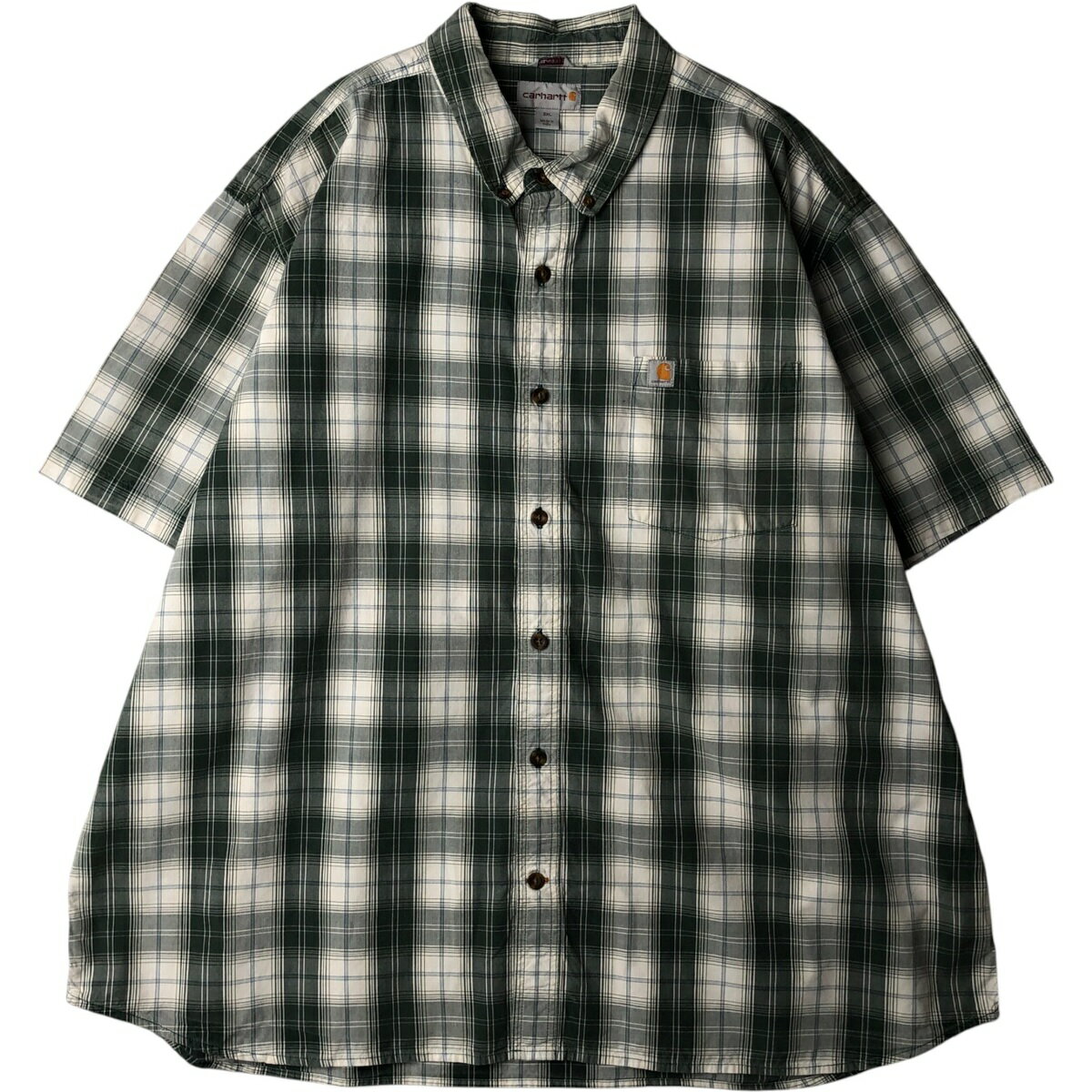 Casual Shirts - 古着 カーハート Carhartt RELAXED FIT チェック柄 ボタンダウン 半袖 ワークシャツ メンズXXXL相当 /eaa640925 【中古】 【260506】