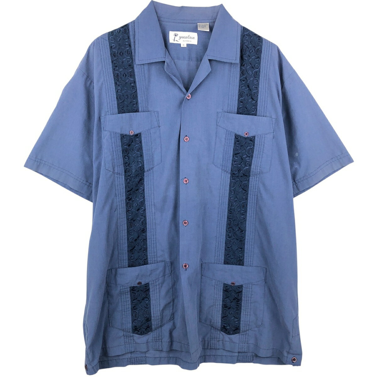 乐天商城 - 古着 90'S yuceteca 半袖 オープンカラー メキシカンシャツ キューバシャツ ボックスシャツ メンズXL相当 ヴィンテージ /eaa641088 【中古】 【260517】