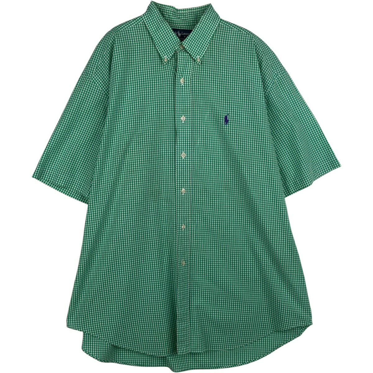 Rakuten - 古着 ラルフローレン Ralph Lauren Ralph Lauren BLAKE ギンガムチェック 半袖 ボタンダウン チェックシャツ メンズXL相当 /eaa641133 【中古】 【260504】