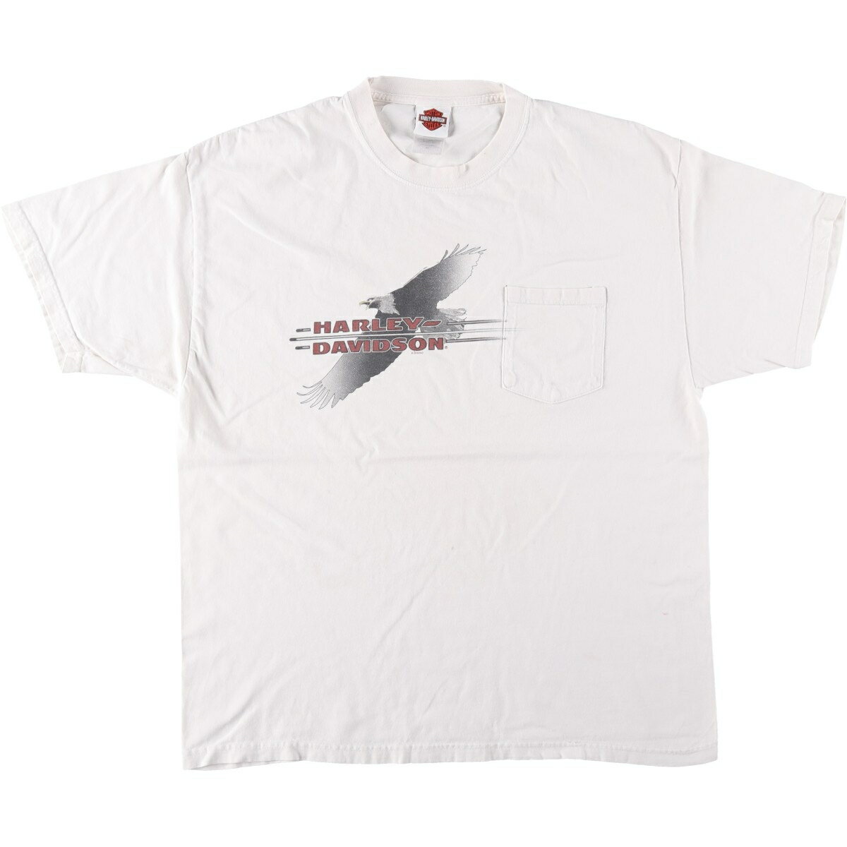 古着 ハーレーダビッドソン Harley-Davidson 鷲柄 イーグル柄 モーターサイクル バイクTシャツ USA製 メンズXL相当 /eaa641362 【中古】 【260508】 ホワイト系 春夏秋