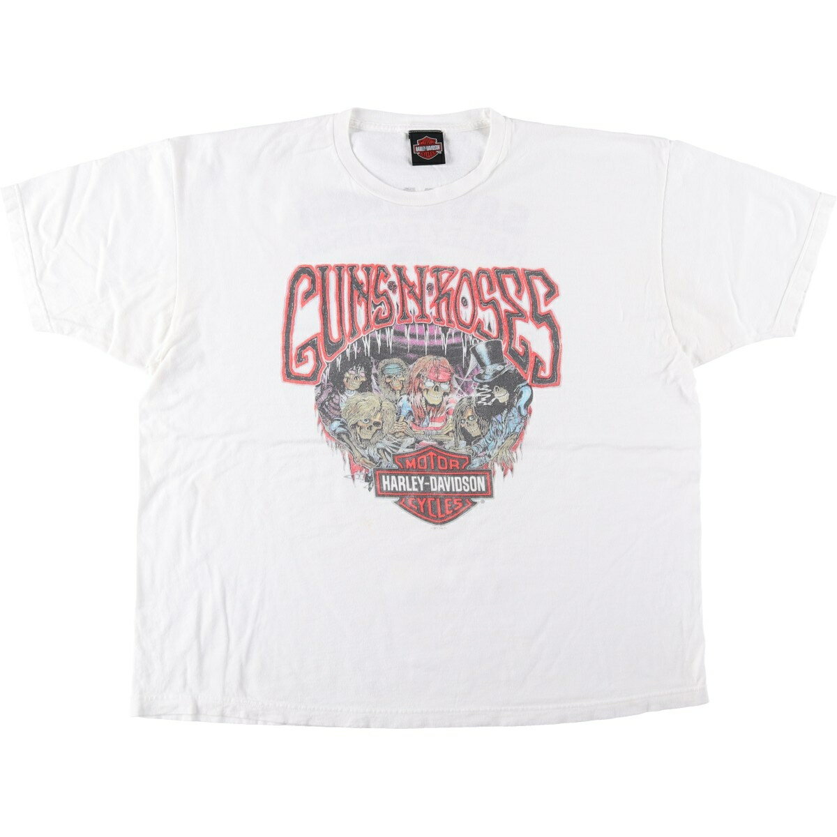 古着 ハーレーダビッドソン Harley-Davidson ドクロ柄 スカル柄 モーターサイクル バイクTシャツ メンズXXL相当 /eaa641371 【中古】 【260508】 ホワイト系 春夏秋