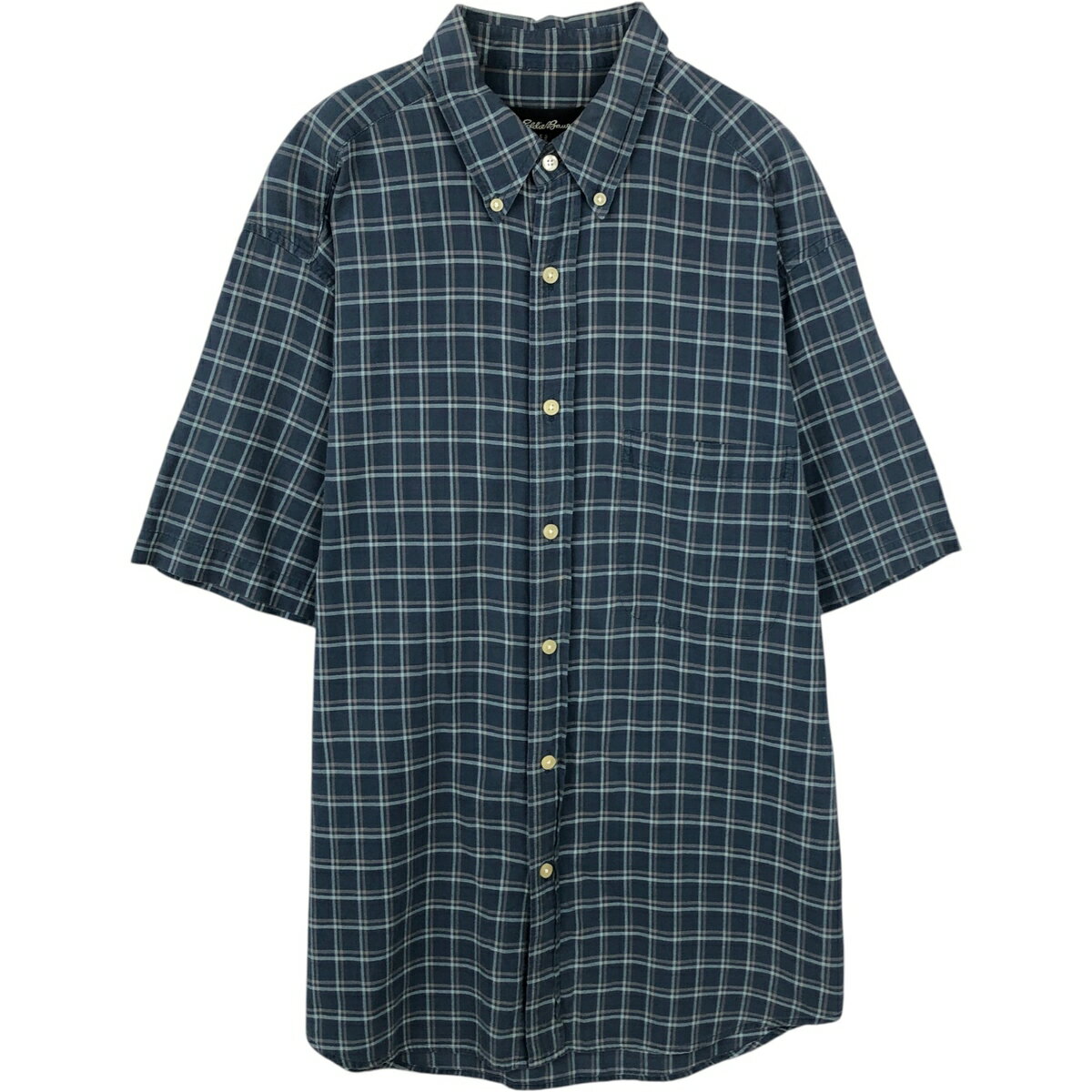 Rakuten - 古着 00'S エディーバウアー Eddie Bauer 半袖 ボタンダウン チェックシャツ メンズM相当 /eaa641464 【中古】 【260515】