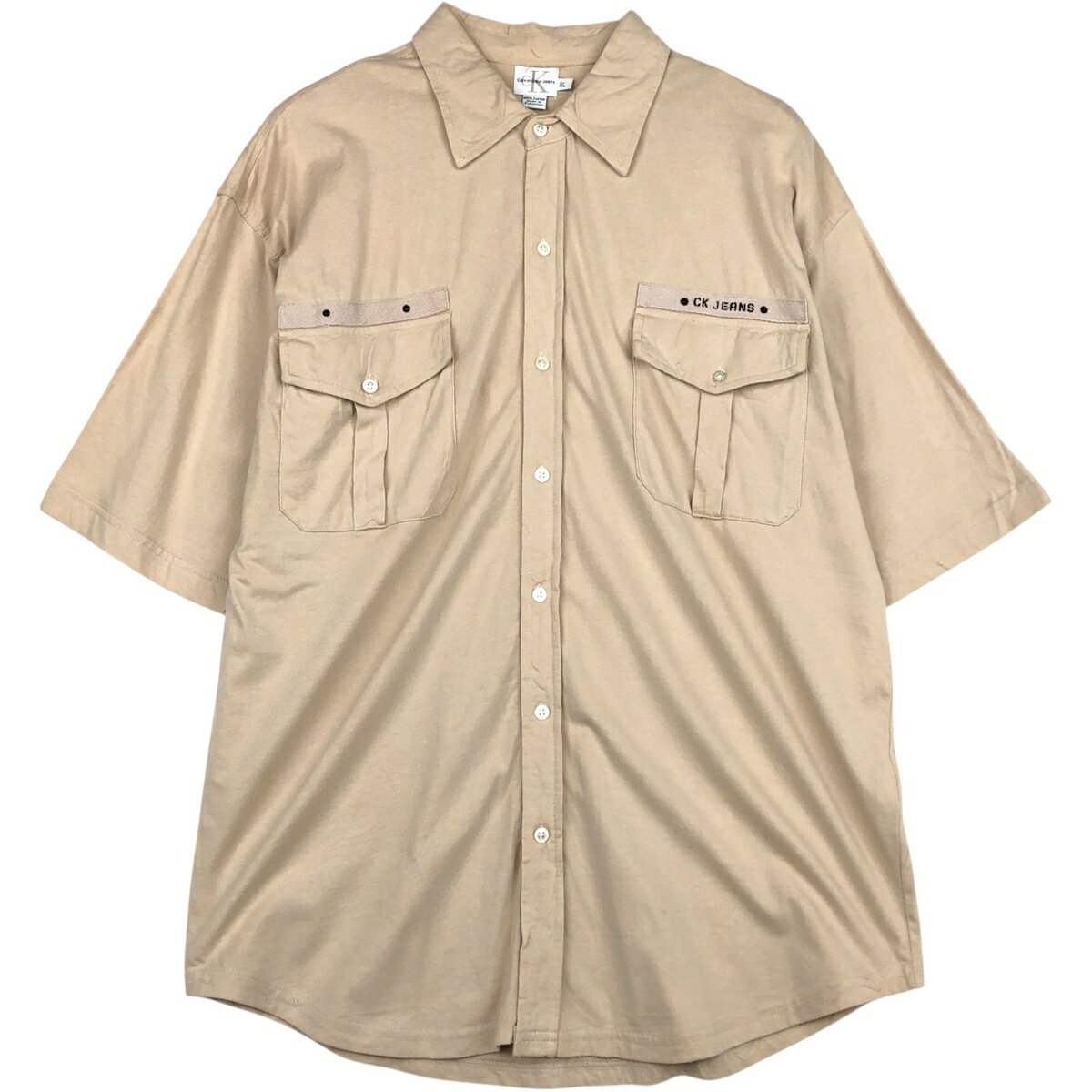 Rakuten - 古着 90~00'S カルバンクライン Calvin klein JEANS 半袖 コットンシャツ メンズXL相当 ヴィンテージ /eaa641578 【中古】 【260523】