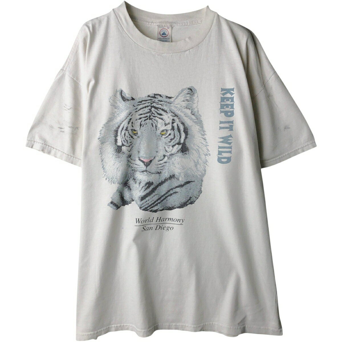 Rakuten - 古着 90'S デルタ DELTA 白虎柄 アニマルTシャツ メンズXL相当 ヴィンテージ /eaa641709 【中古】 【260510】
