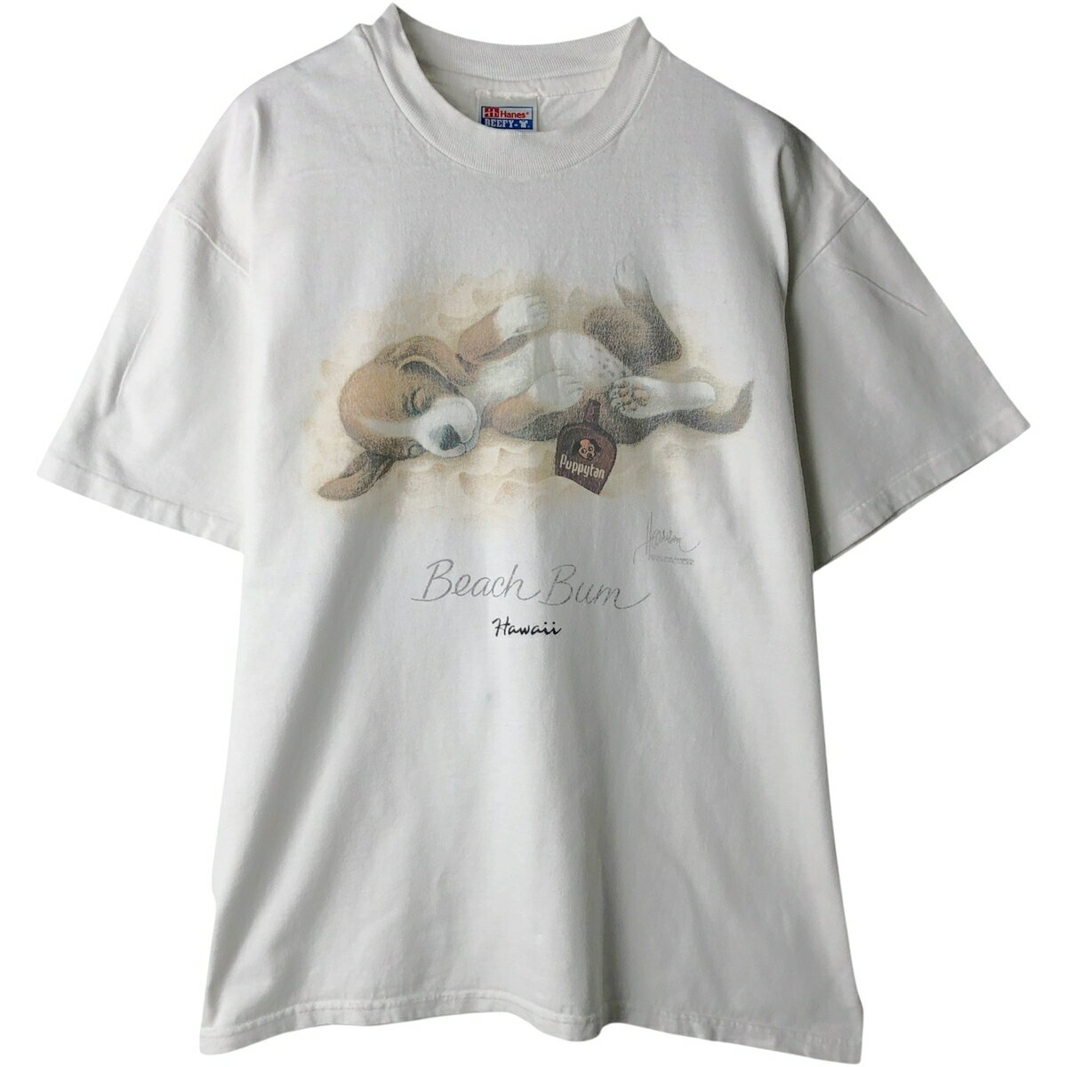 Rakuten - 古着 90'S ヘインズ Hanes BEEFY-T 犬柄 アニマルTシャツ メンズL相当 ヴィンテージ /eaa641737 【中古】 【260510】