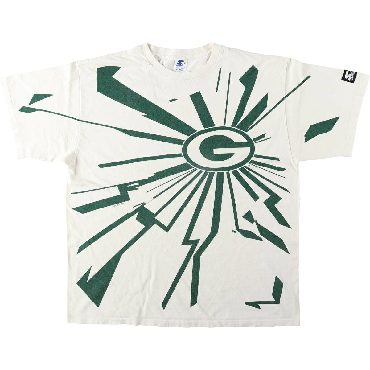古着 90'S スターター Starter NFL GREEN BAY PACKERS グリーンベイパッカーズ スポーツプリントTシャツ USA製 メンズXL相当 ヴィンテージ /eaa641814  