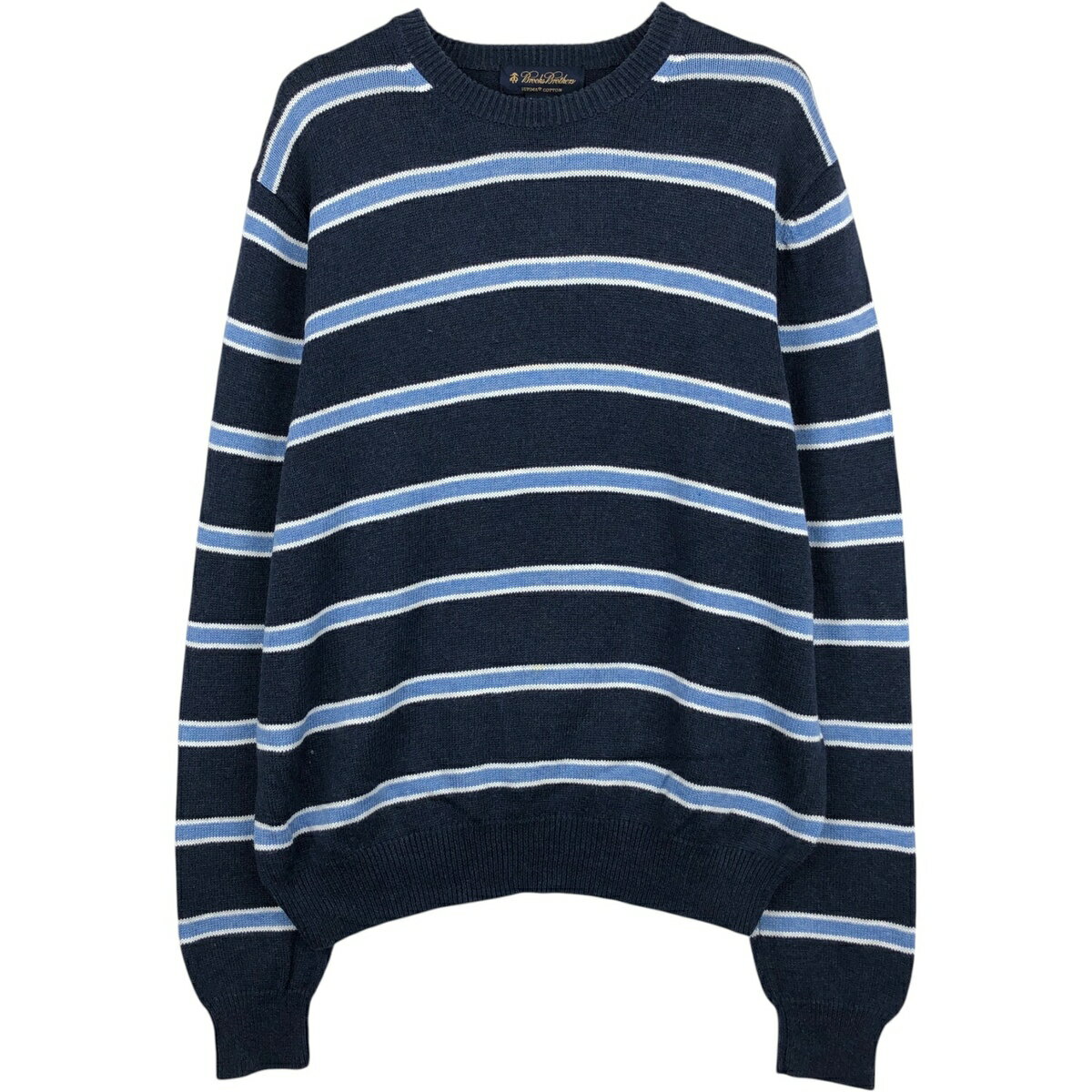 Rakuten - 古着 ブルックスブラザーズ Brooks Brothers ボーダー柄 コットンニットセーター メンズS相当 /eaa641886 【中古】 【260511】 【ADEL/アデル】