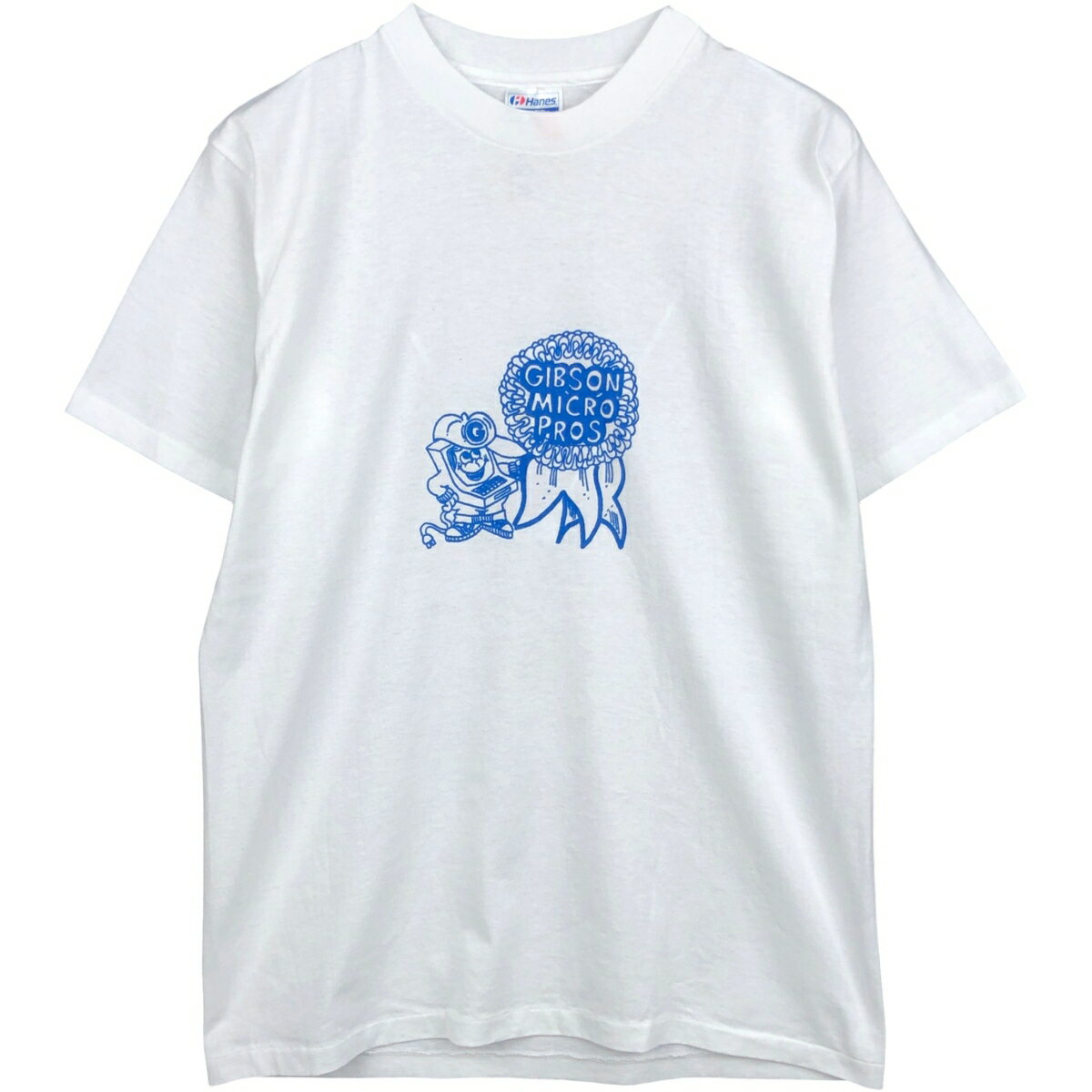 古着 80'S ヘインズ Hanes Fifty-Fifty 青タグ プリントTシャツ USA製 メンズL相当 ヴィンテージ /eaa642095  